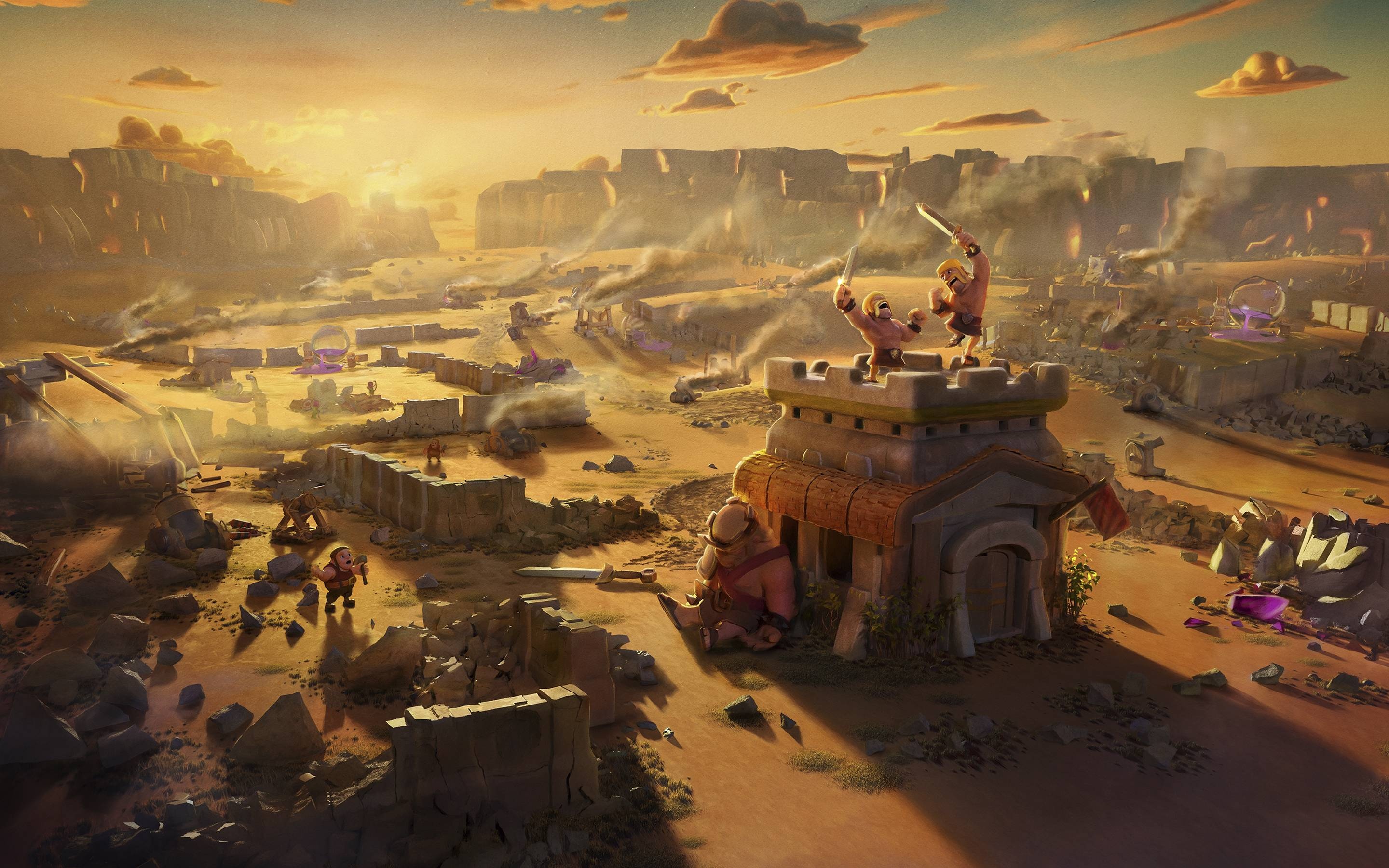 Clash of Clans after war, Victorious celebrations, Loot-filled victories, Glorious triumphs, 2880x1800 HD Desktop