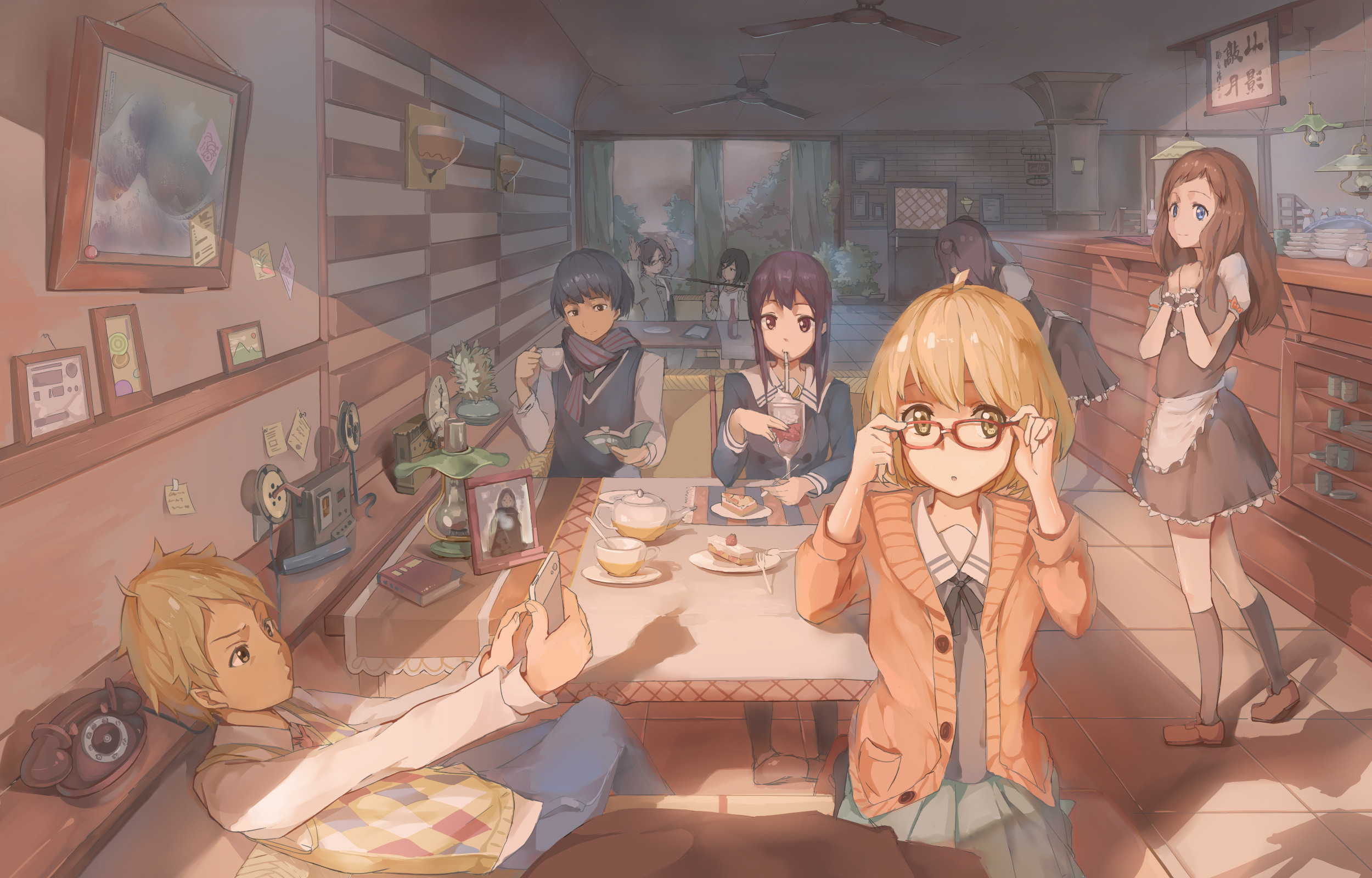 Beyond the Boundary Anime, Dark atmosphere, Otherworldly creatures, Intriguing plot, 2500x1600 HD Desktop