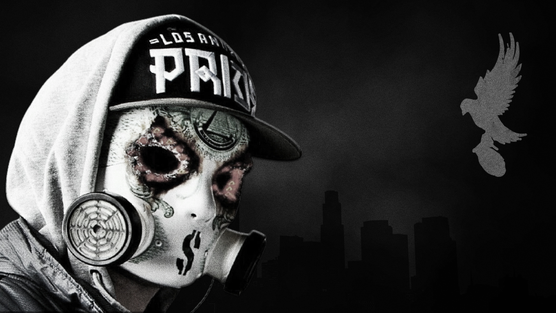 Hollywood Undead music, Black wallpaper, Ethan Anderson, 1920x1080 Full HD Desktop