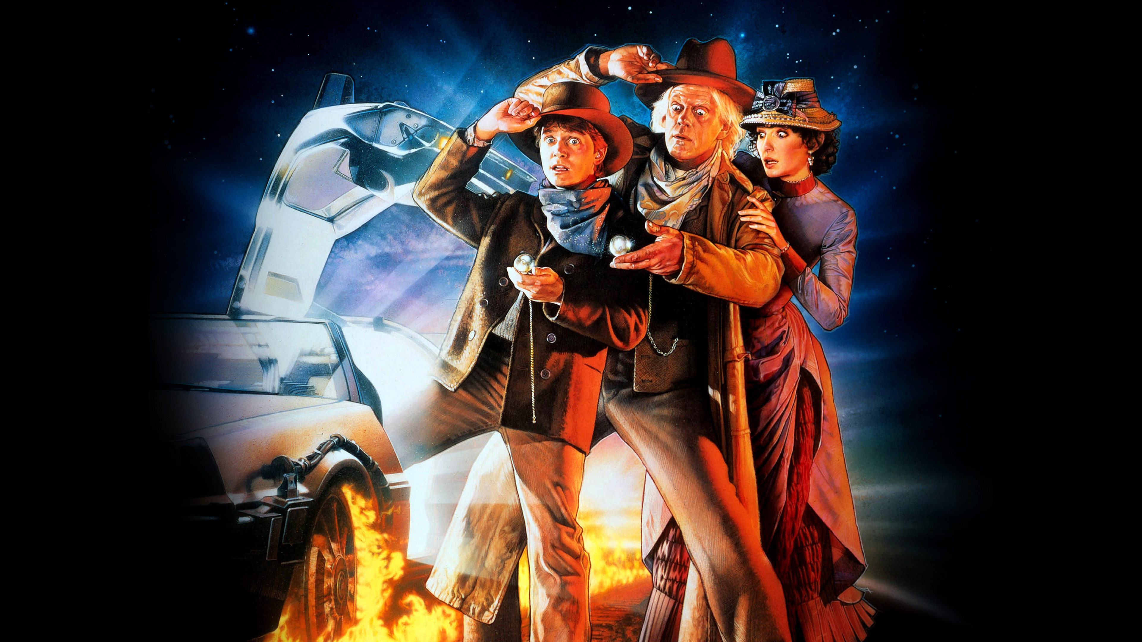 Back to the Future 3 poster, Film art, Vintage style, Collectible design, 3840x2160 4K Desktop