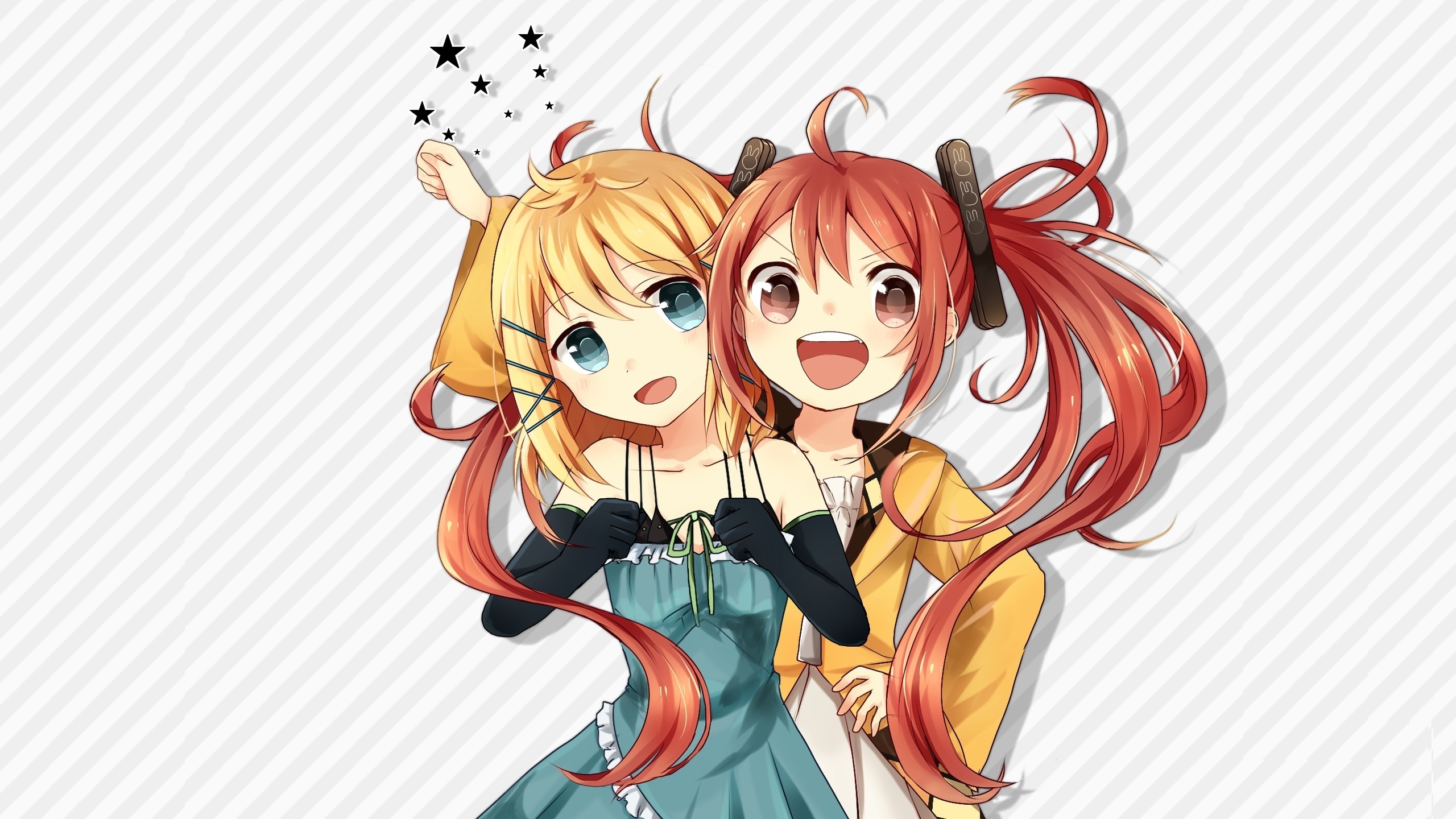 Black Bullet, Anime girls, Enju Aihara, Tina Sprout, 2560x1440 HD Desktop