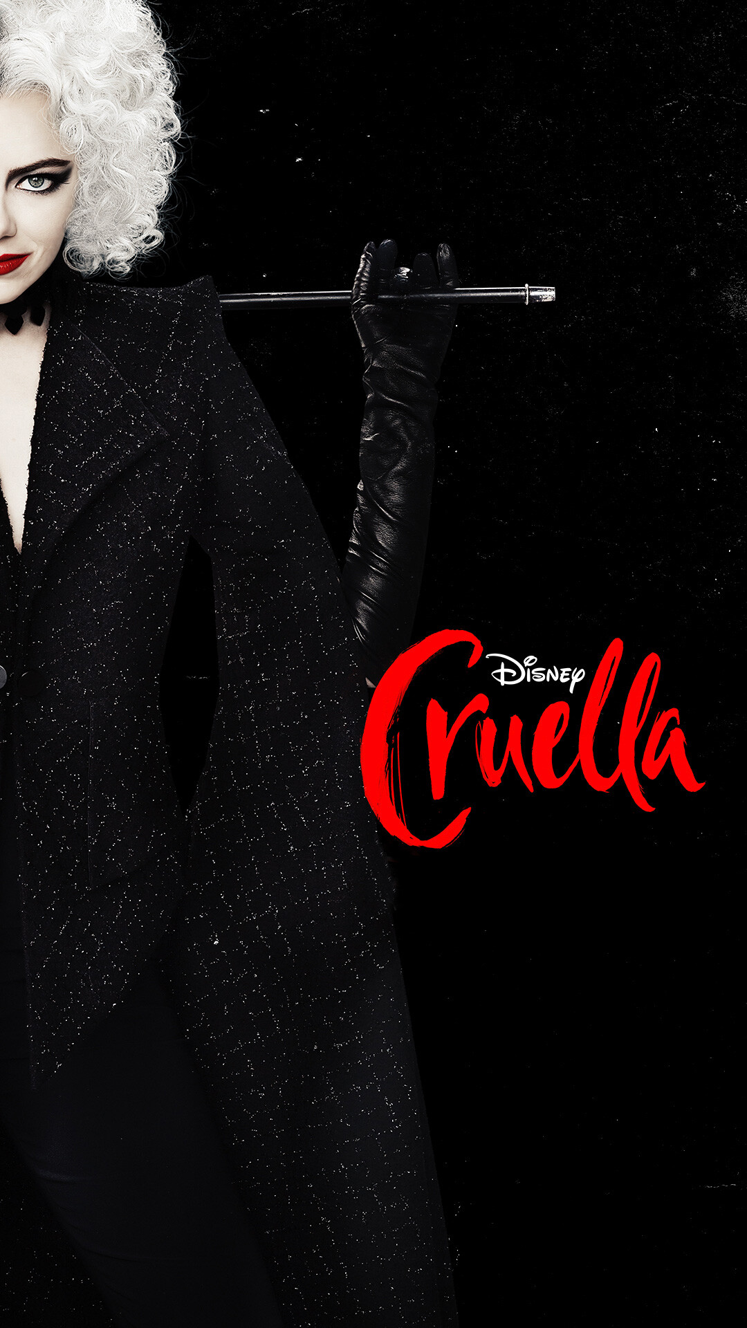 Cruella 2021, Disney movie wallpapers, Femme fatale, Artistic backgrounds, 1080x1920 Full HD Phone