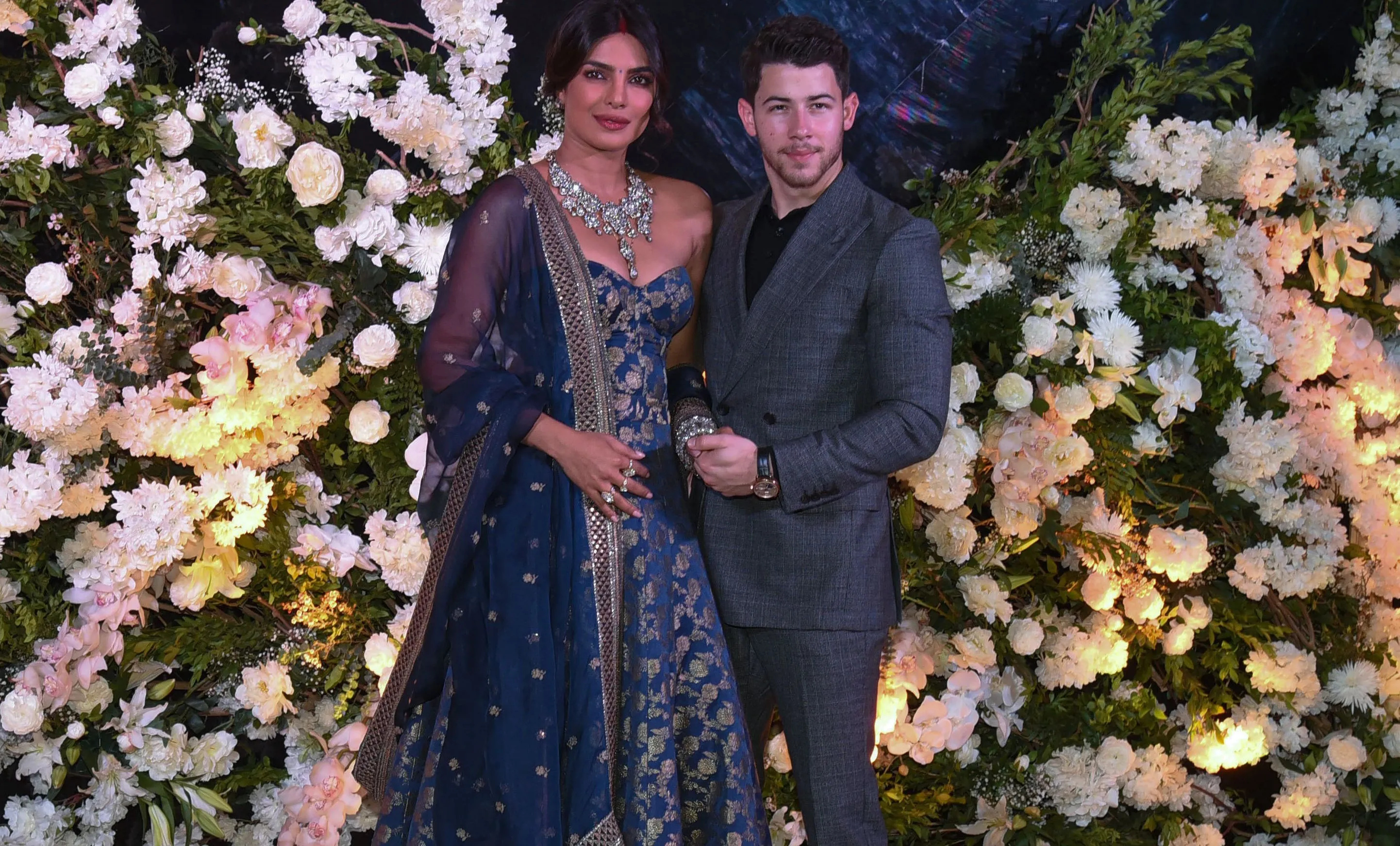 Priyanka Chopra, Nick Jonas, Wedding receptions, Glamour, 2890x1750 HD Desktop