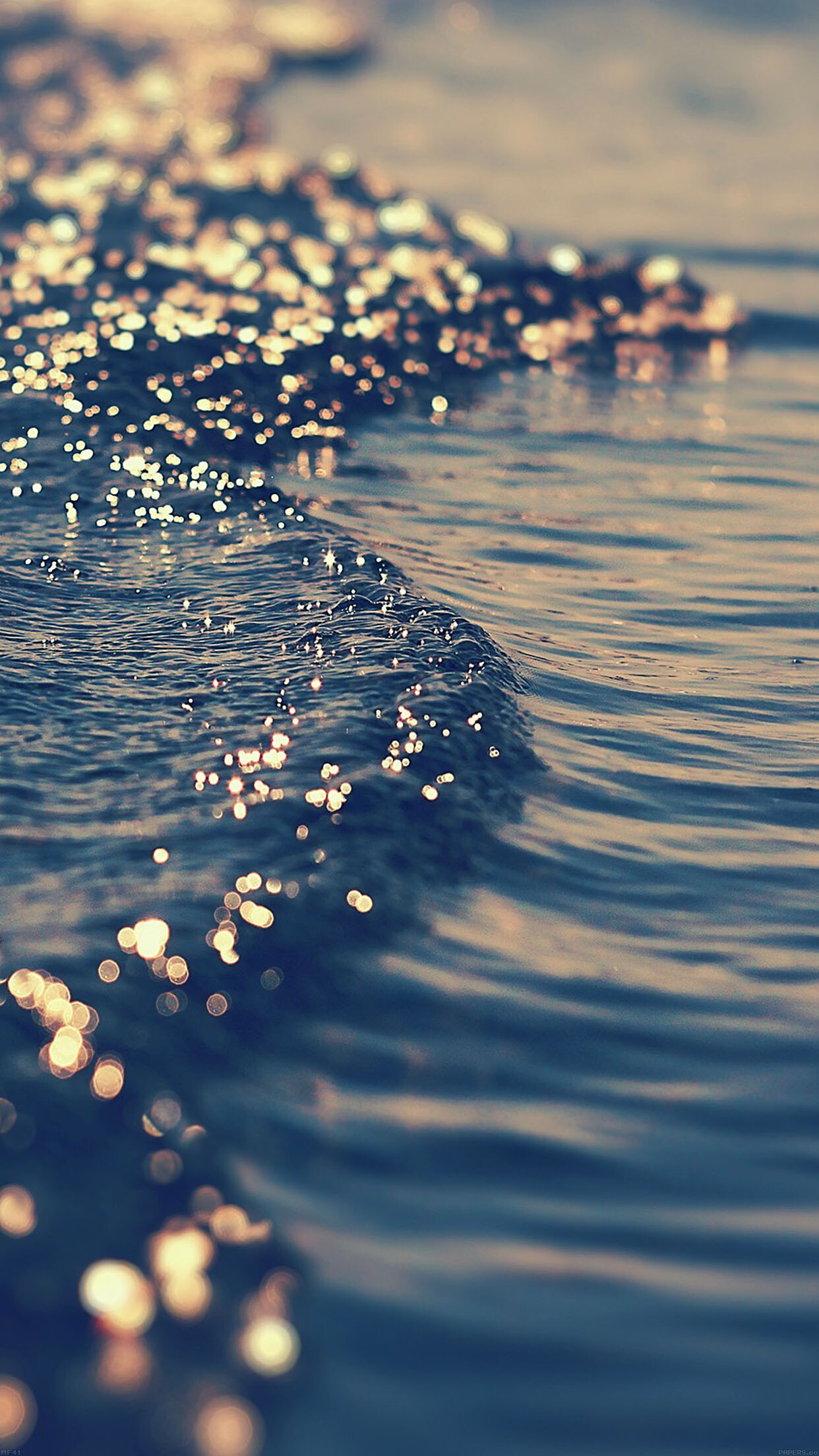 Golden sea waves, Vivid sunset, Ocean splendor, Nature's wonders, 1250x2210 HD Phone