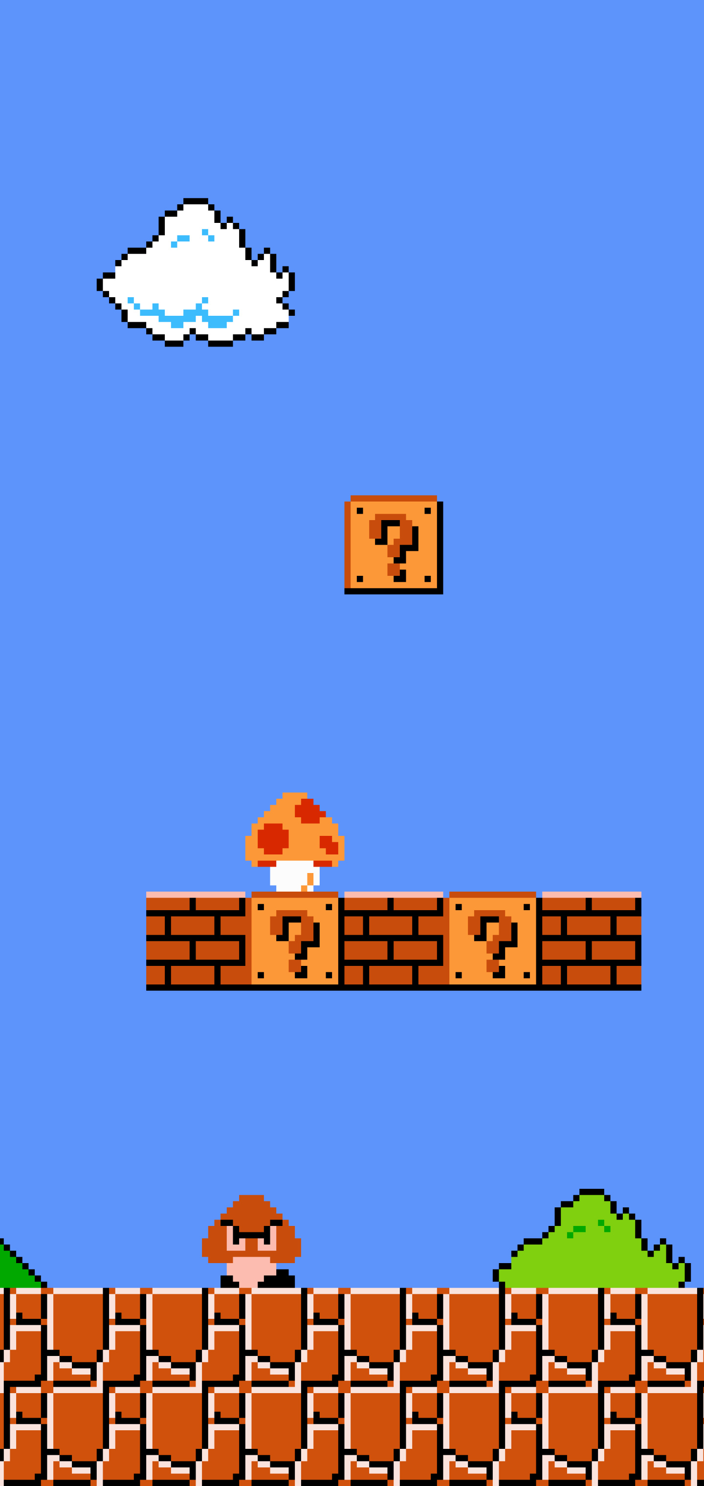 Video game Super Mario Bros, Mushroom Kingdom heroes, Platforming adventure, Save the Princess, 1440x3040 HD Phone