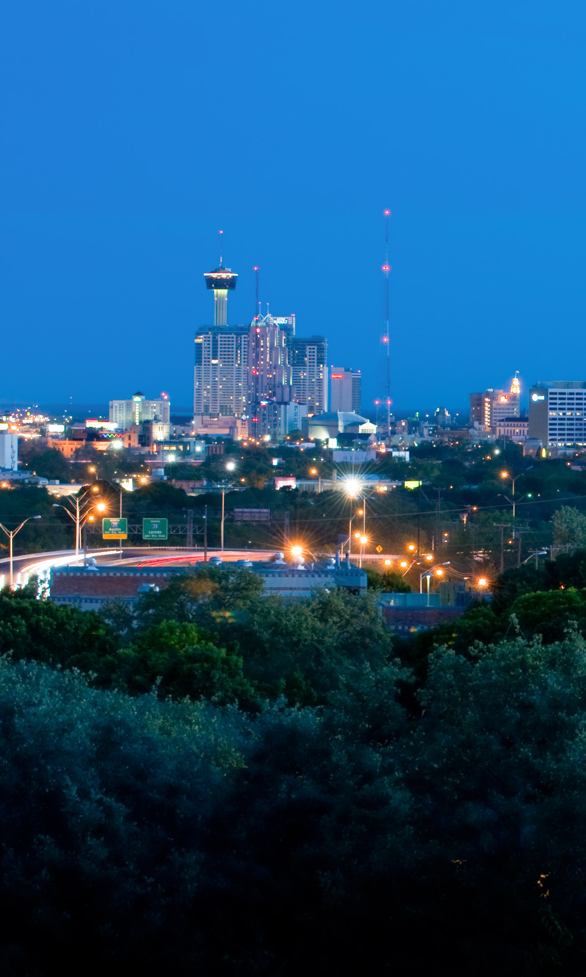 San Antonio Skyline, Free download wallpaper, San Antonio, Picseriocom, 1160x1920 HD Phone