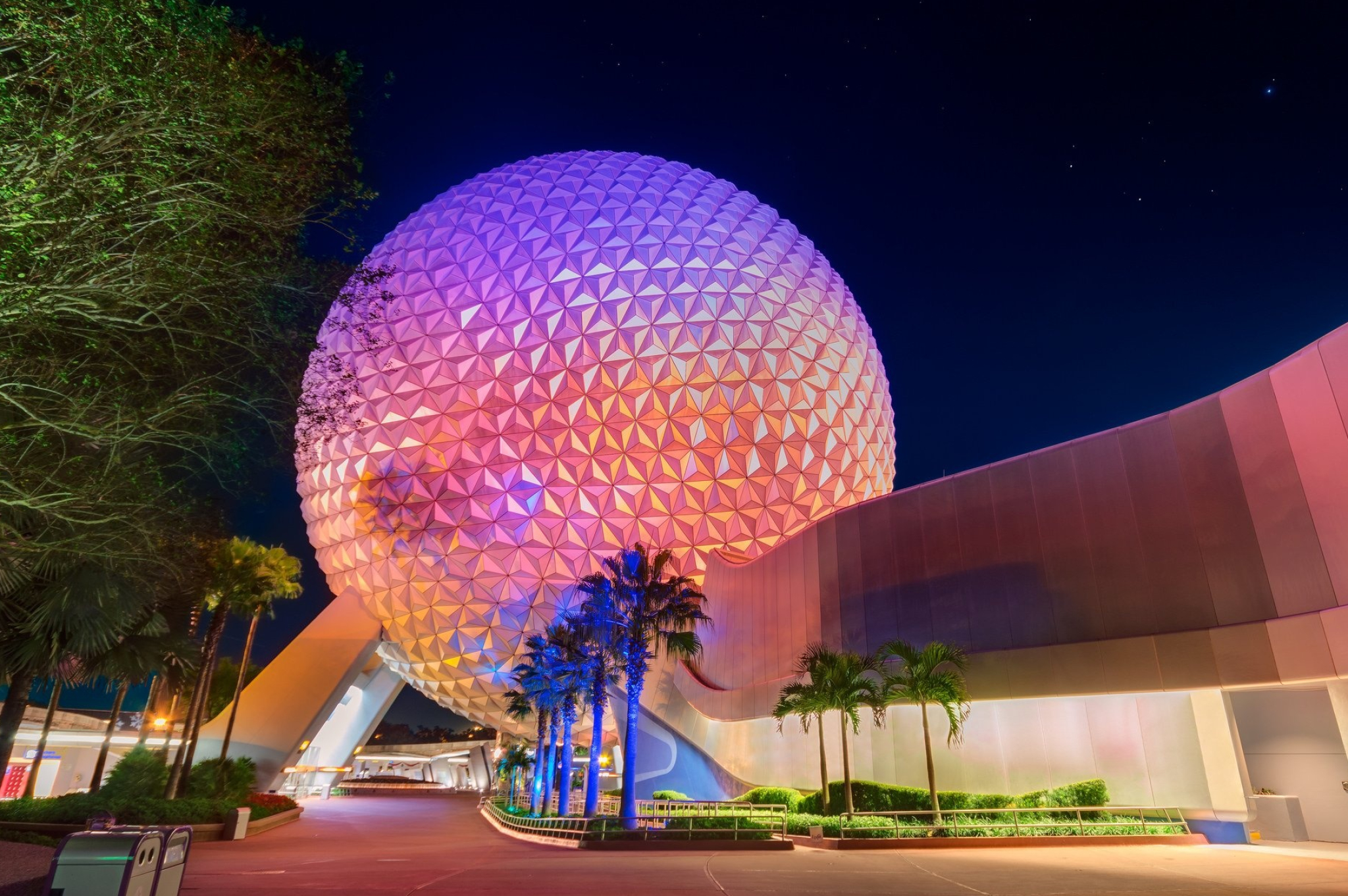 Epcot Park, Night wallpapers, 4K HD, Backgrounds, 2050x1370 HD Desktop