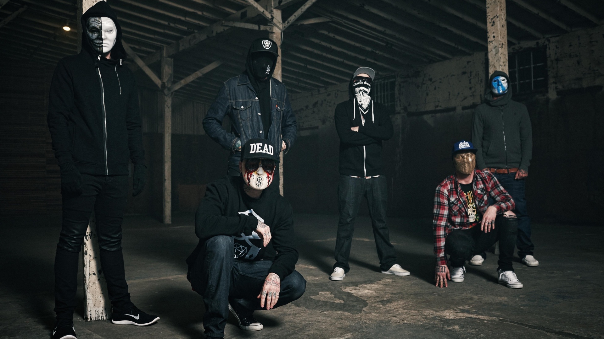 Hollywood Undead, Band members, Music genre, Fanart, 1920x1080 Full HD Desktop