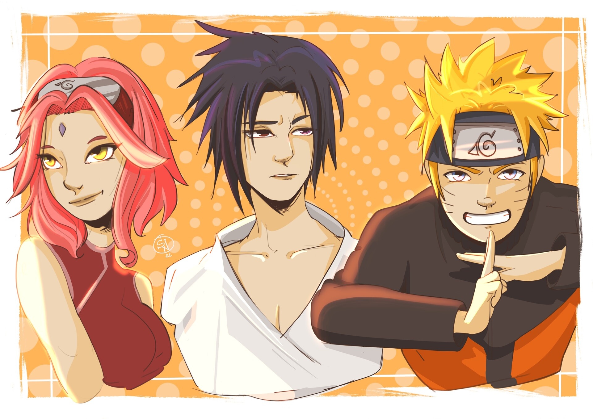 Naruto Uzumaki, Sasuke Uchiha, Sakura Haruno, Team 7, HD Desktop wallpaper