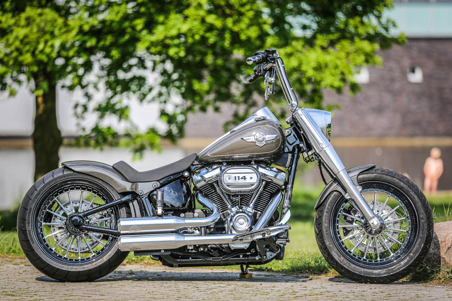 Harley-Davidson Fat Boy 114, Custom cruiser, Thunderbike Phynix, Softail marvel, 1920x1280 HD Desktop