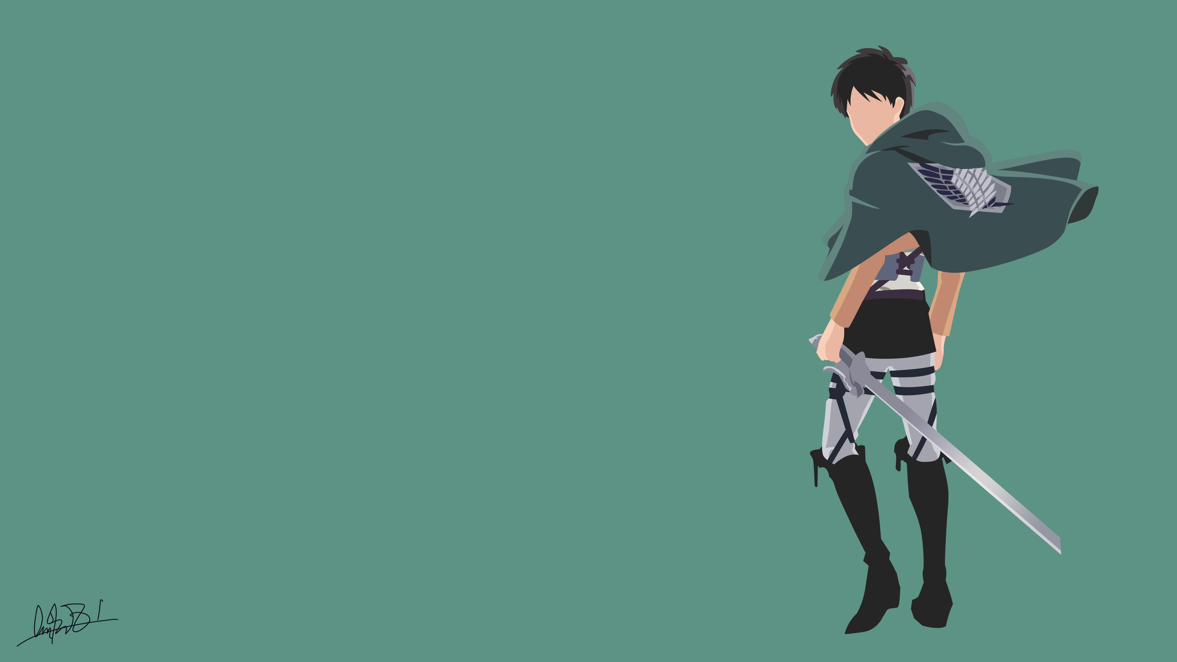 Eren Yeager, Survey Corps uniform, ultrahard steel blade, 4K Desktop wallpaper