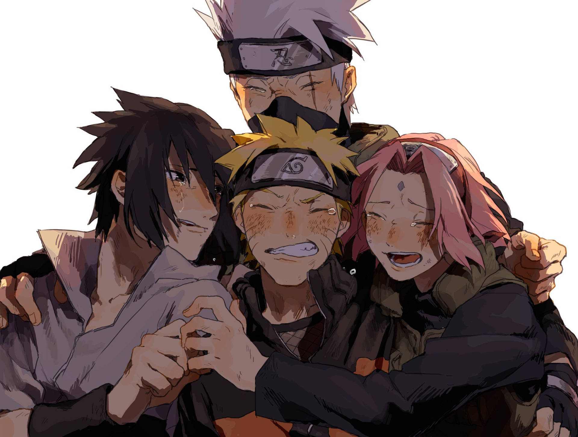Naruto Uzumaki, Sasuke Uchiha, Sakura Haruno, Kakashi Hatake, HD Desktop wallpaper