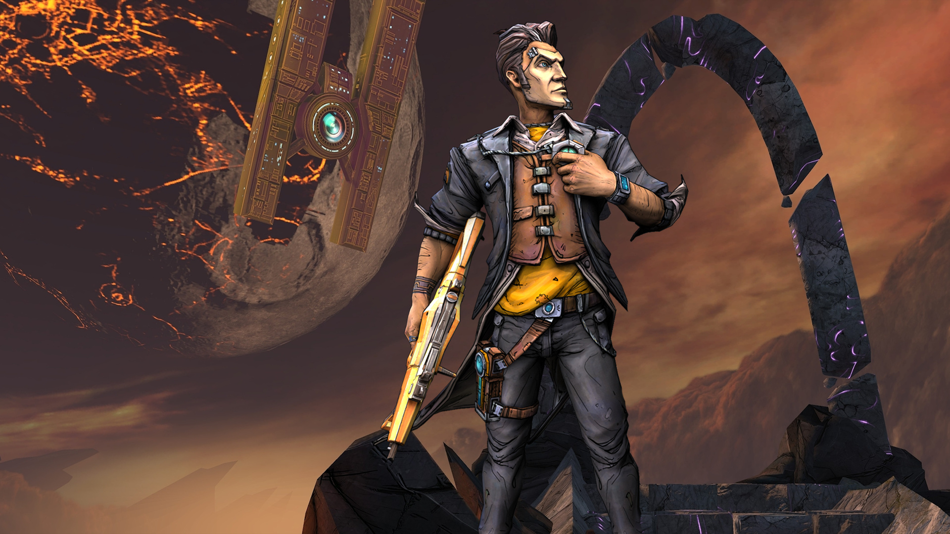 Handsome Jack, Borderlands antagonist, Digital artwork, Top free backgrounds, 1920x1080 Full HD Desktop