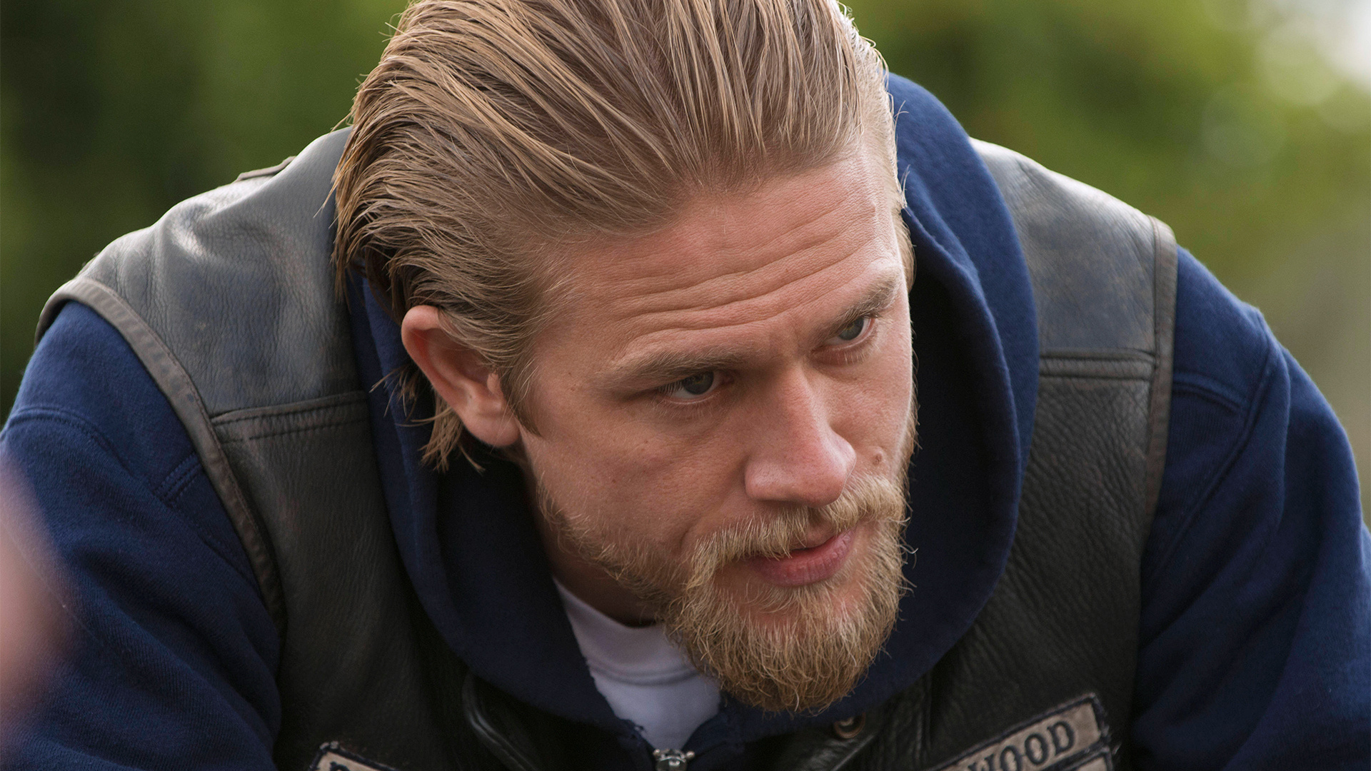 Jax Teller, Charlie Hunnam, SAMCRO leather kutte vest, Full HD Desktop wallpaper