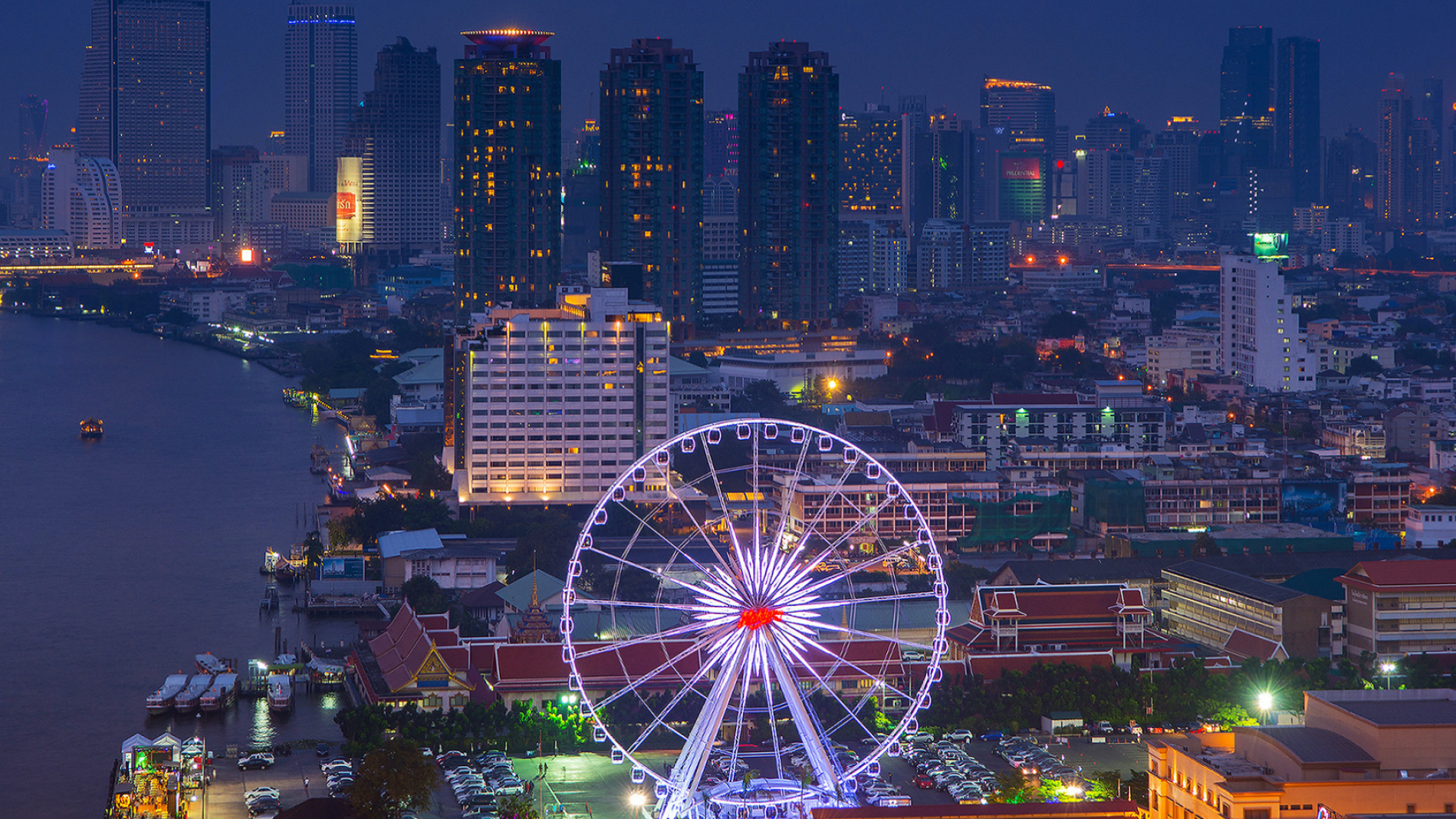 Asiatique The Riverfront, Bangkok Wallpaper, 1920x1080 Full HD Desktop