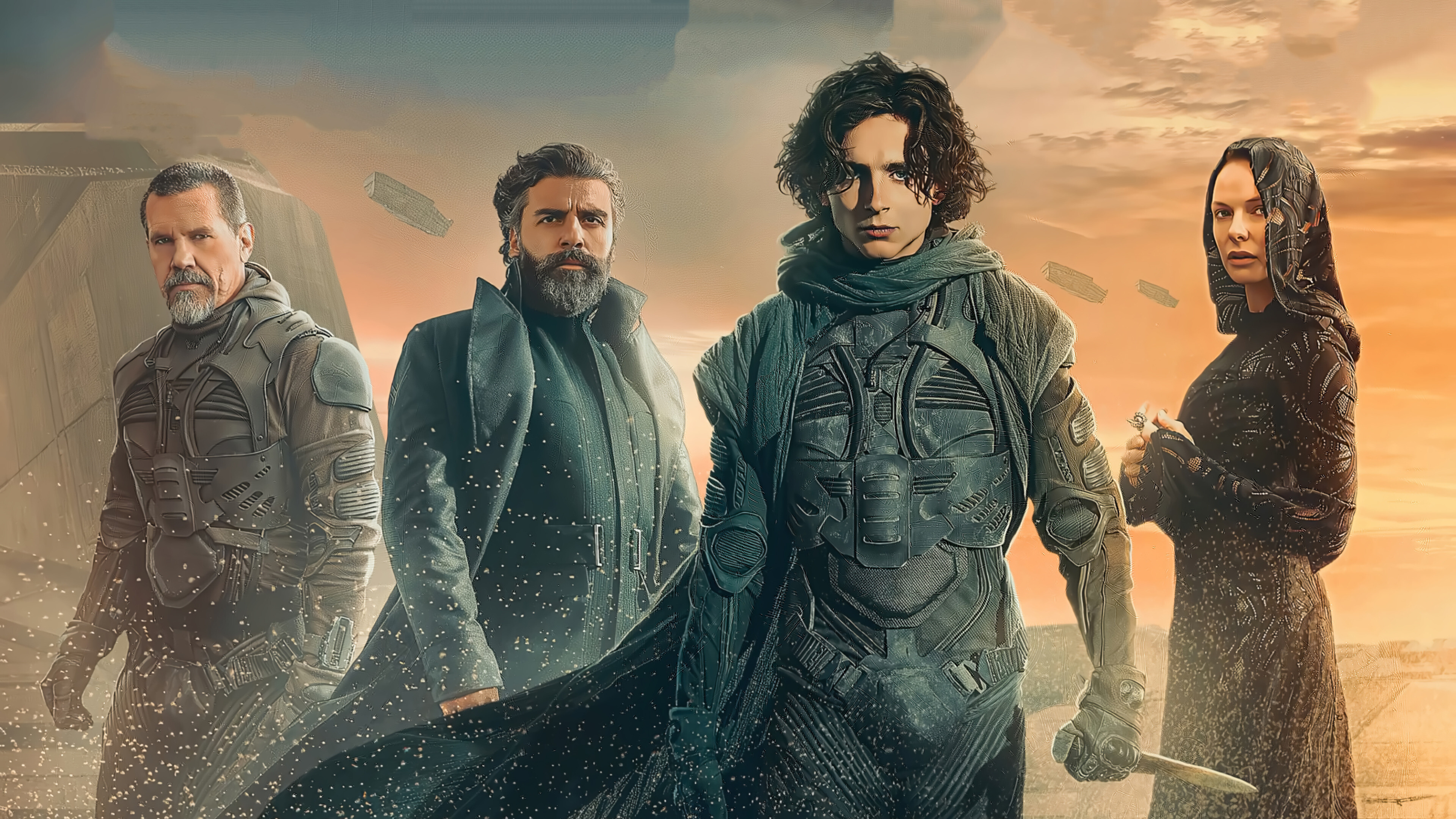 Dune 2021 wallpapers, Futuristic aesthetics, Sand-filled landscapes, Epic adventure, 3840x2160 4K Desktop