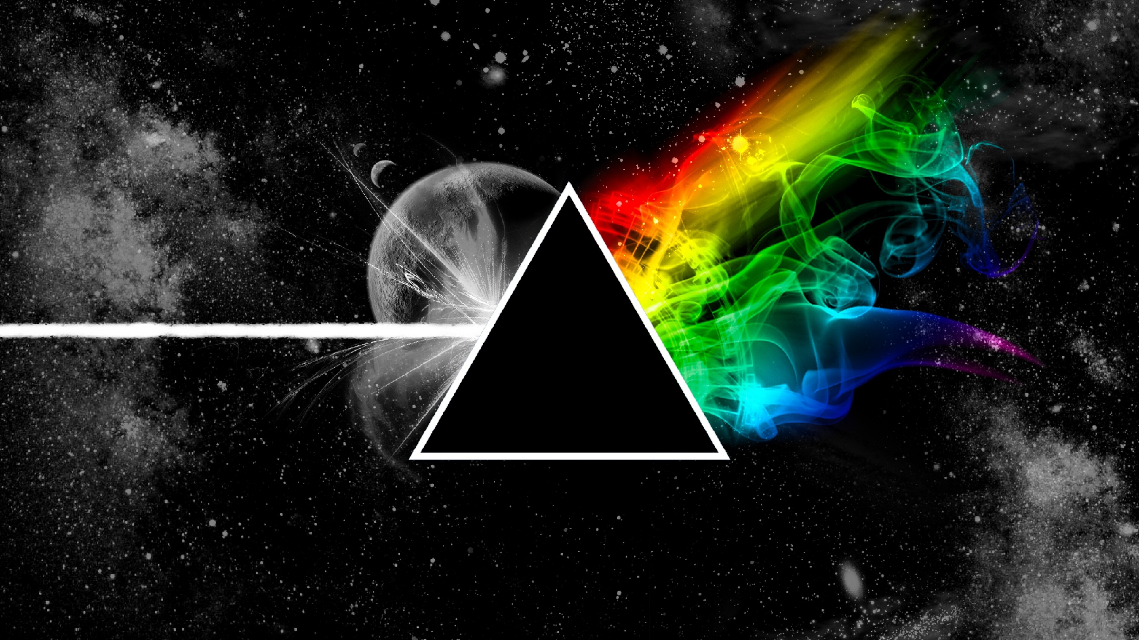 Pink Floyd tribute, Colorful space wallpaper, 4K ultra HD, Cosmic theme, 3840x2160 4K Desktop