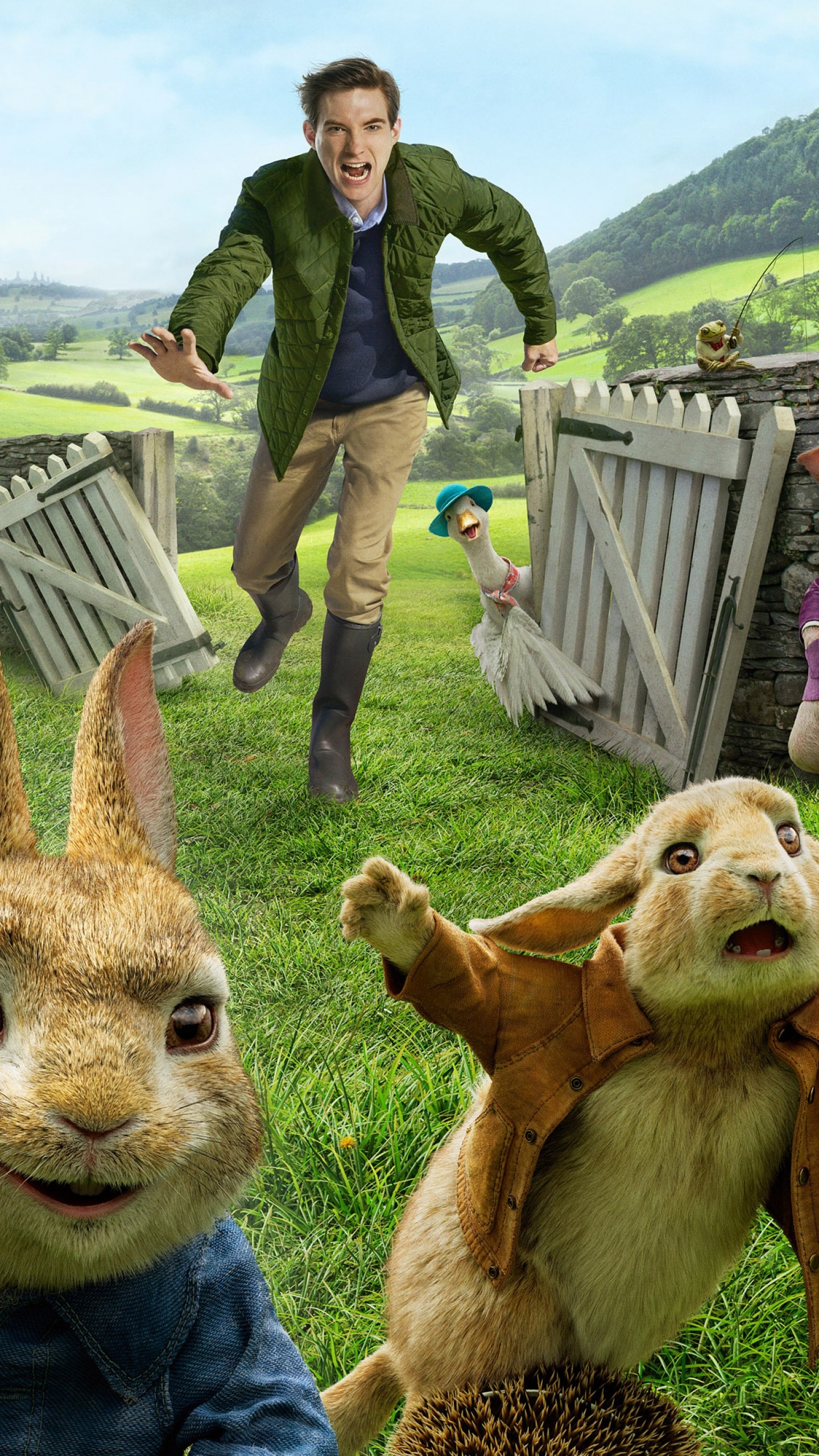 Domhnall Gleeson, Peter Rabbit, 4K, Movies, 1440x2560 HD Phone