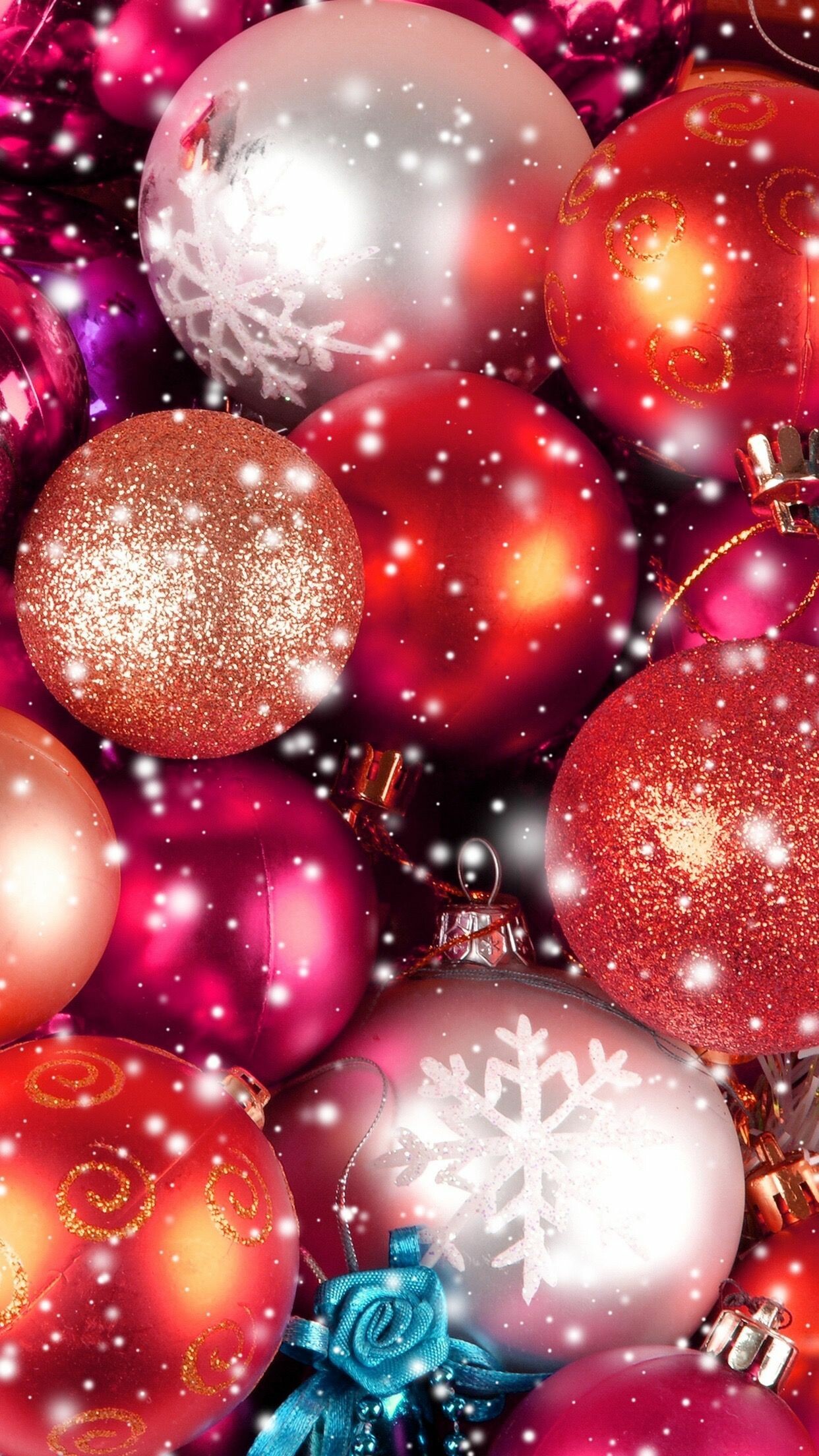 Christmas ornaments, iPhone wallpapers, Festive backgrounds, Vibrant colors, 1250x2210 HD Phone