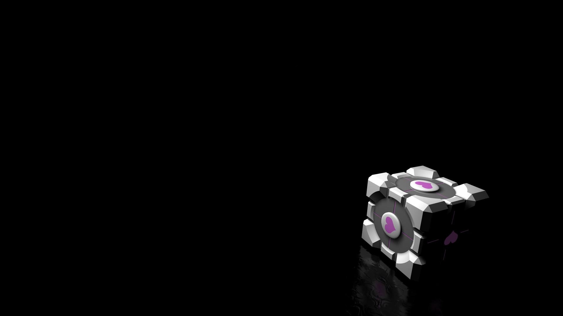 Companion Cube wallpaper, Gaming tribute, Portal game, Abstract design, Puzzle, 1920x1080 Full HD Desktop