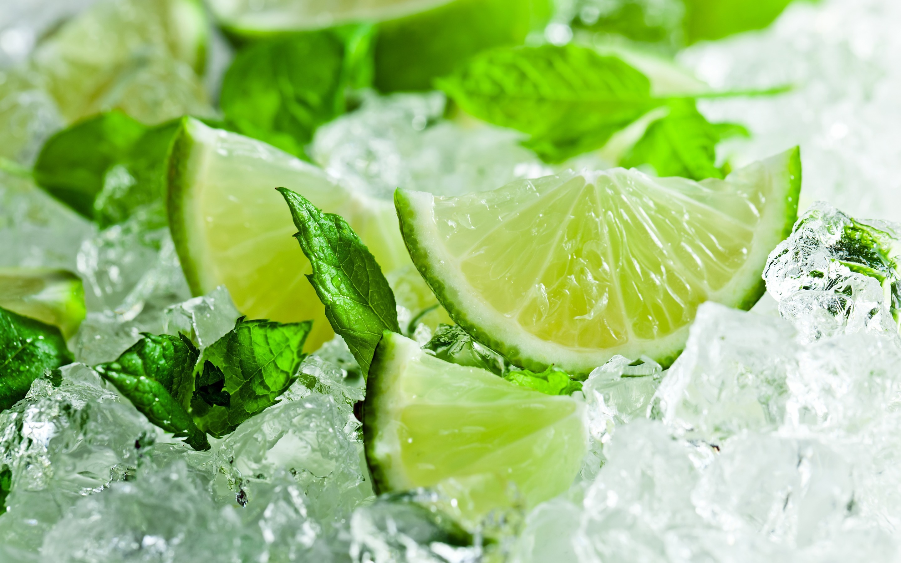 Ice and mint, Lime Wallpaper, 2880x1800 HD Desktop