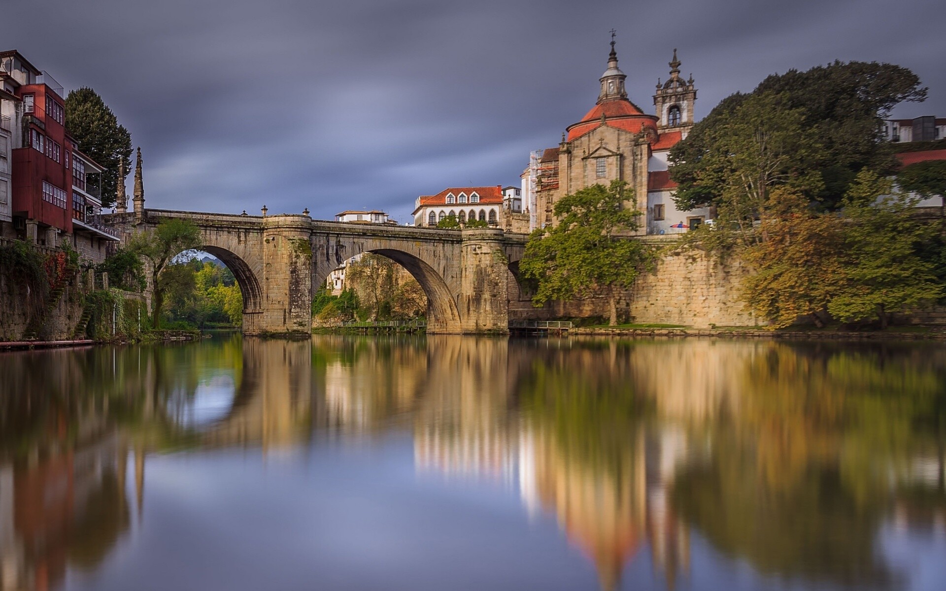 Amarante allure, Charming town, Riverside charm, Cathedral grandeur, 1920x1200 HD Desktop