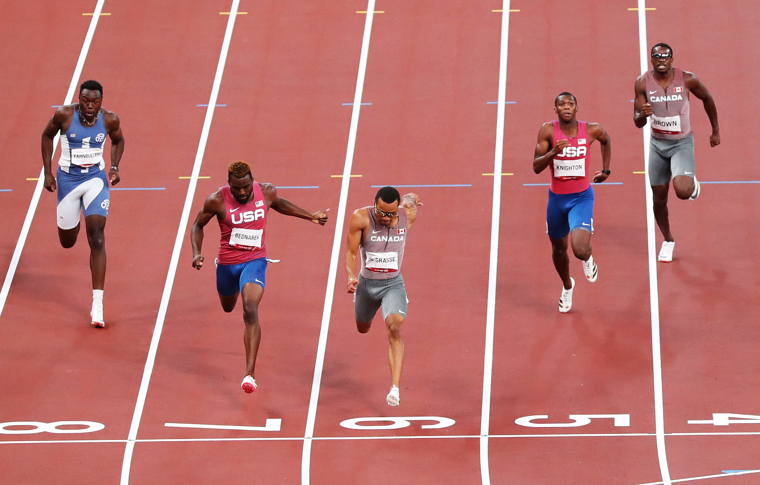 Andre De Grasse, Tokyo Olympics gold, Sprinting history, Memorable achievement, 3000x1920 HD Desktop