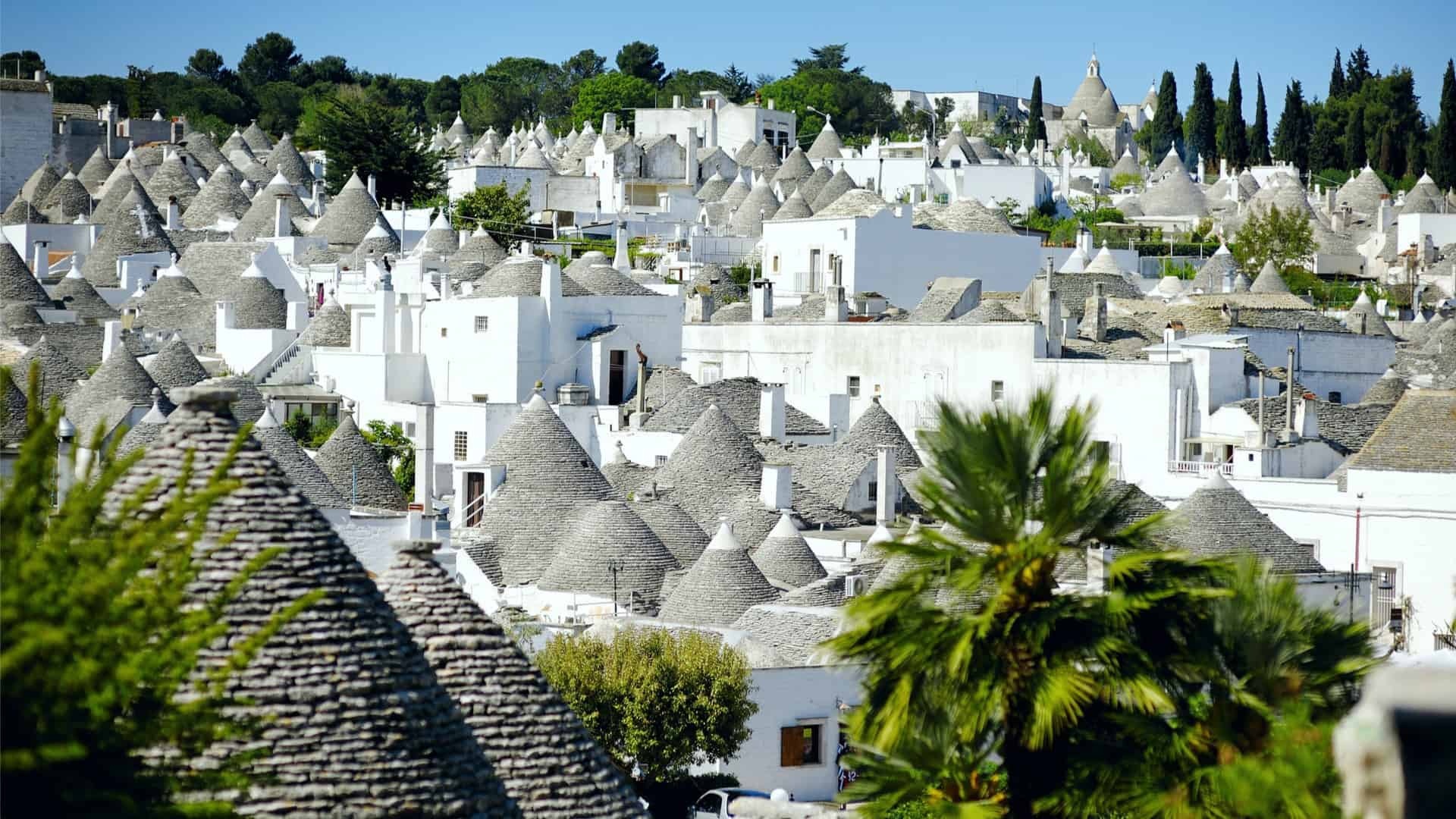 Trulli von Alberobello, Unique architecture, Puglia, Italy, 1920x1080 Full HD Desktop