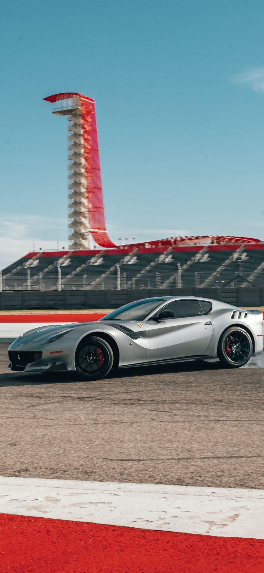 Ferrari F12tdf, Circuit of the Americas, COTA Observation Tower, HD Phone wallpaper