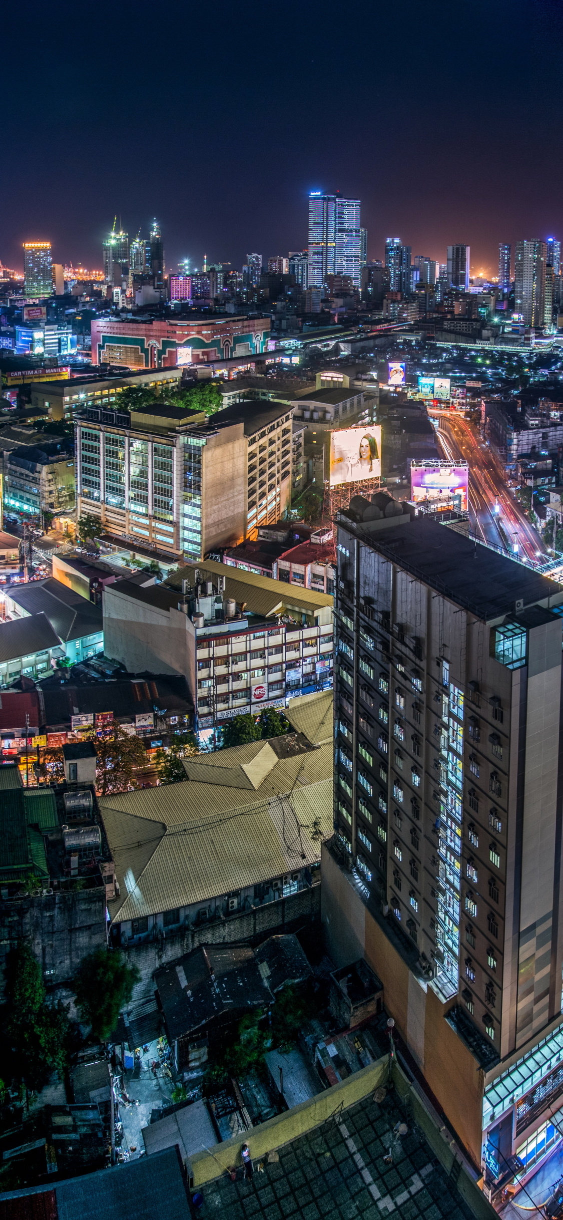 Manila cityscape, Modern architecture, Urban development, Metropolitan charm, 1130x2440 HD Phone