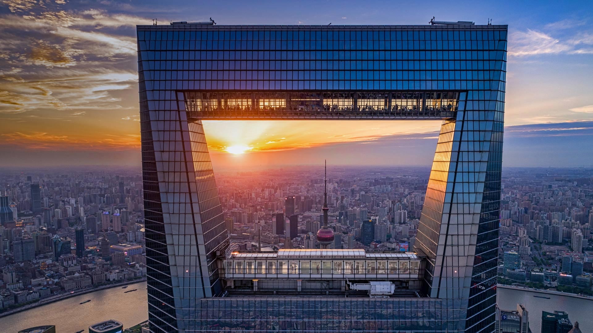 Jin Mao, SWFC, Travels, Shanghai World Financial Center, 1920x1080 Full HD Desktop