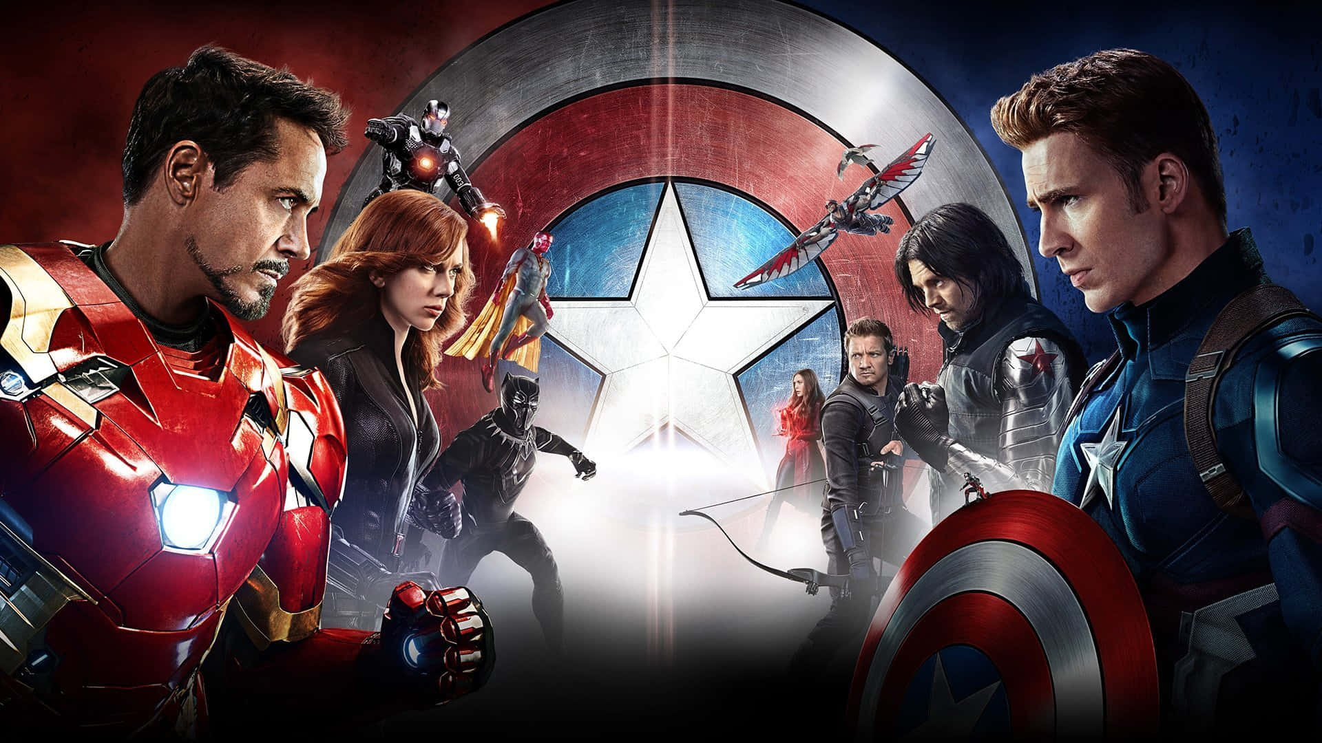 Captain America's shield, Captain America: Civil War, Tony Stark Iron Man, Steve Rogers Captain America, Bucky Barnes Winter Soldier, Full HD Desktop wallpaper