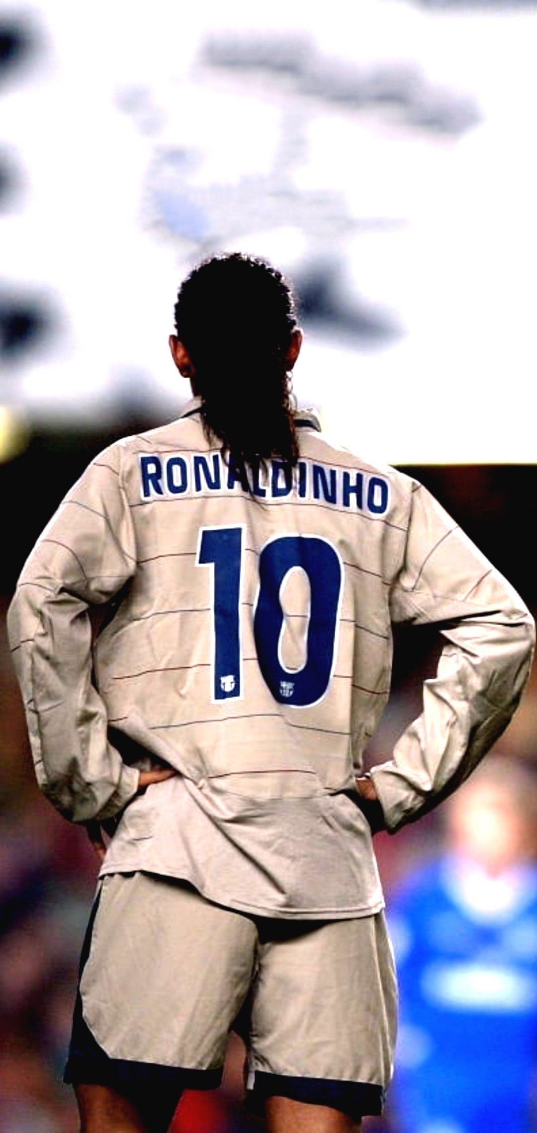 Ronaldinho, RONALDINHO 10 text, FC Barcelona away kit, HD Phone wallpaper