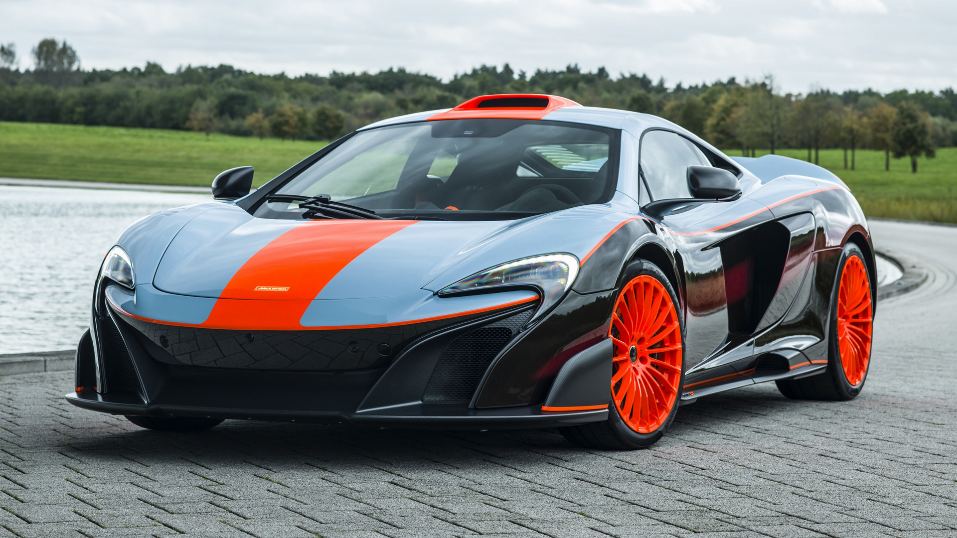 McLaren 675 LT, Gulf racing theme, Customized by MSO, Stunning car pixel, 1920x1080 Full HD Desktop