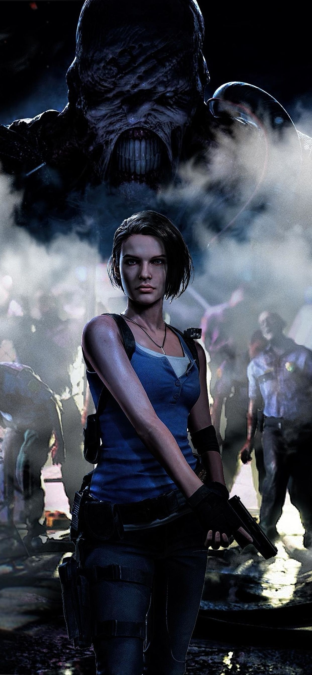 Jill Valentine, Nemesis-T Type, Raccoon City zombies, HD Phone wallpaper