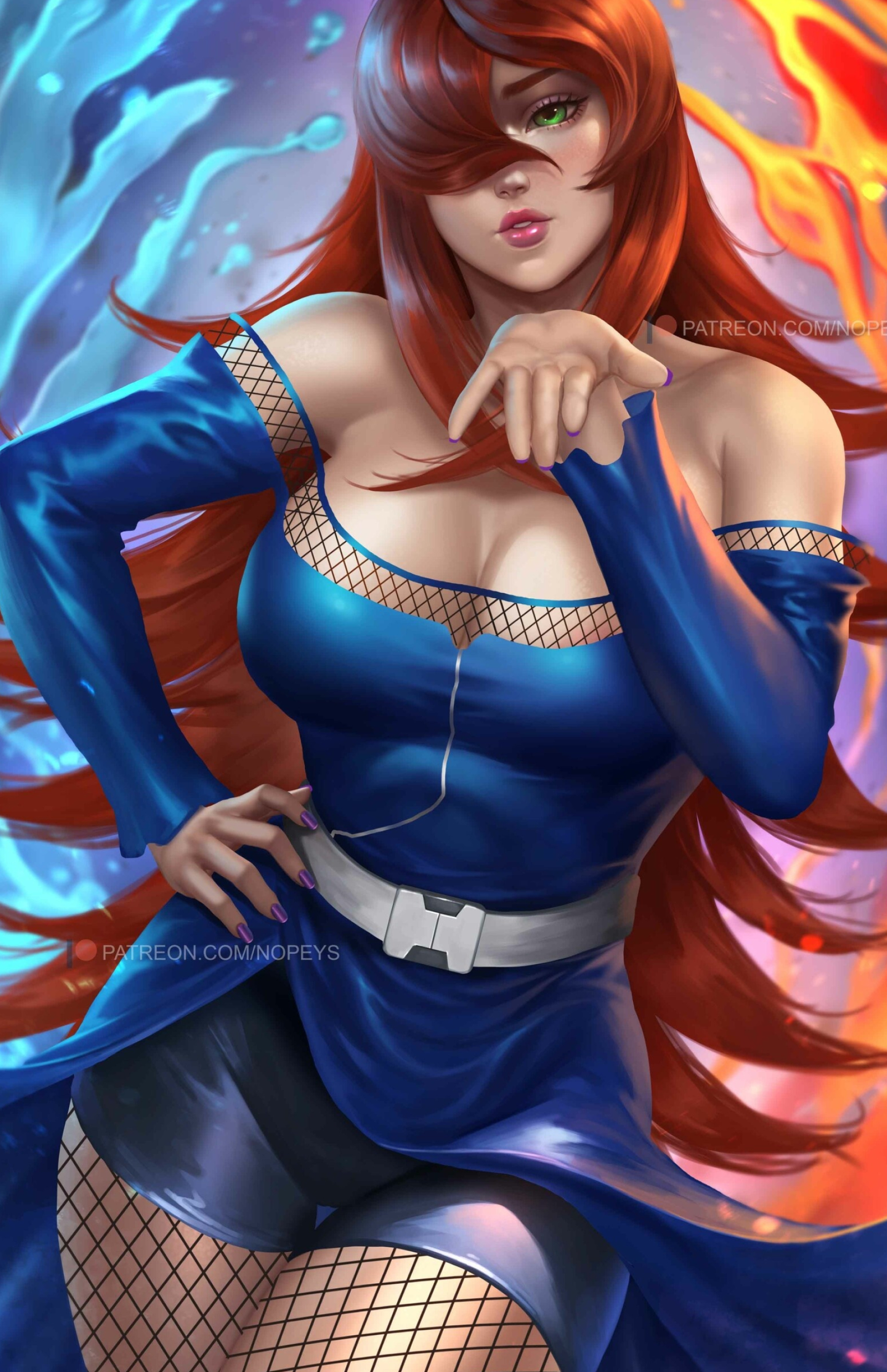 Artstation artwork, Mei Terumi, Naruto fan art, Mei Terumi fan art, 1920x2970 HD Phone