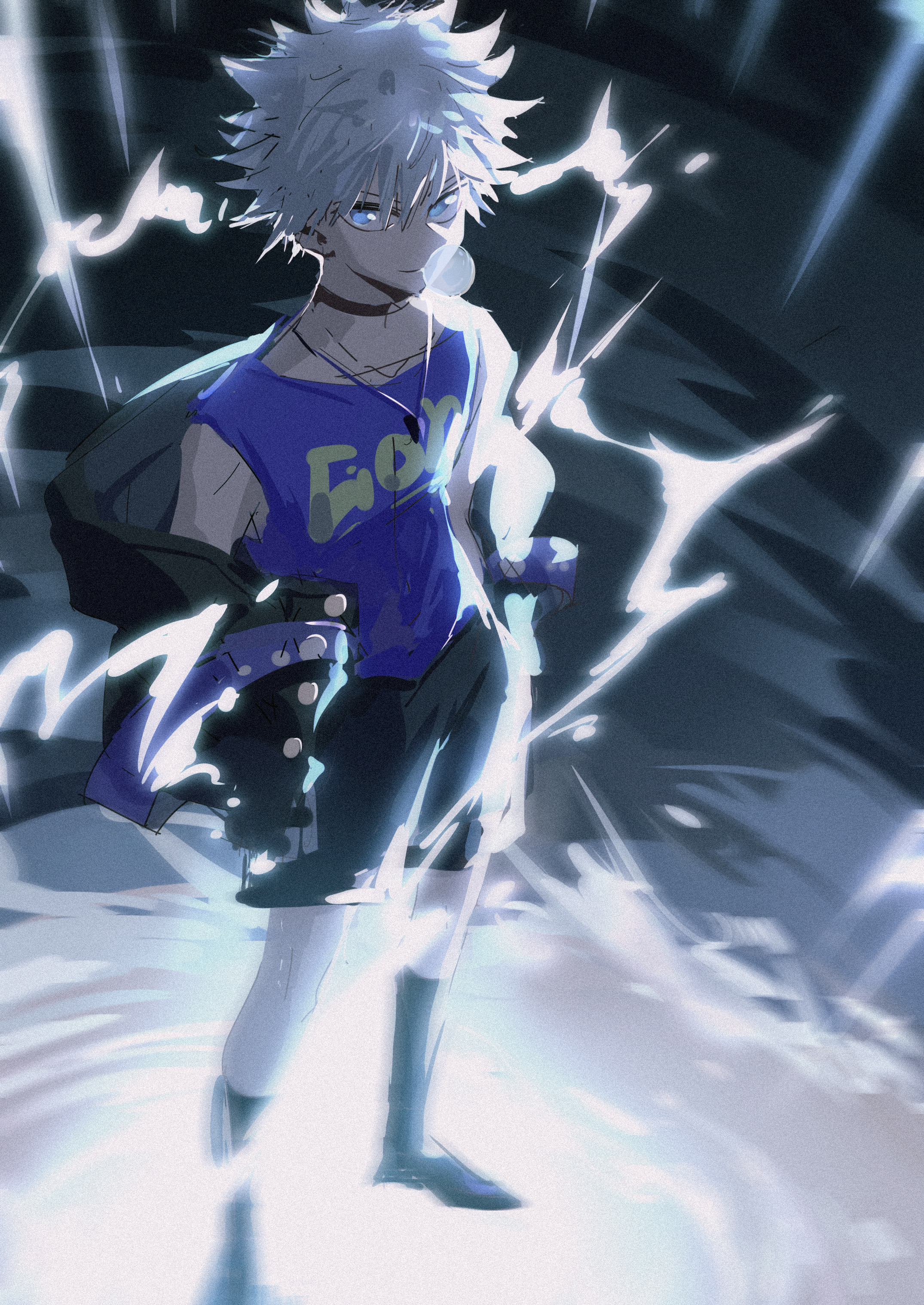 Killua Zoldyck, Fullsize image, Zerochan fanart, Cool anime character, 2150x3040 HD Phone