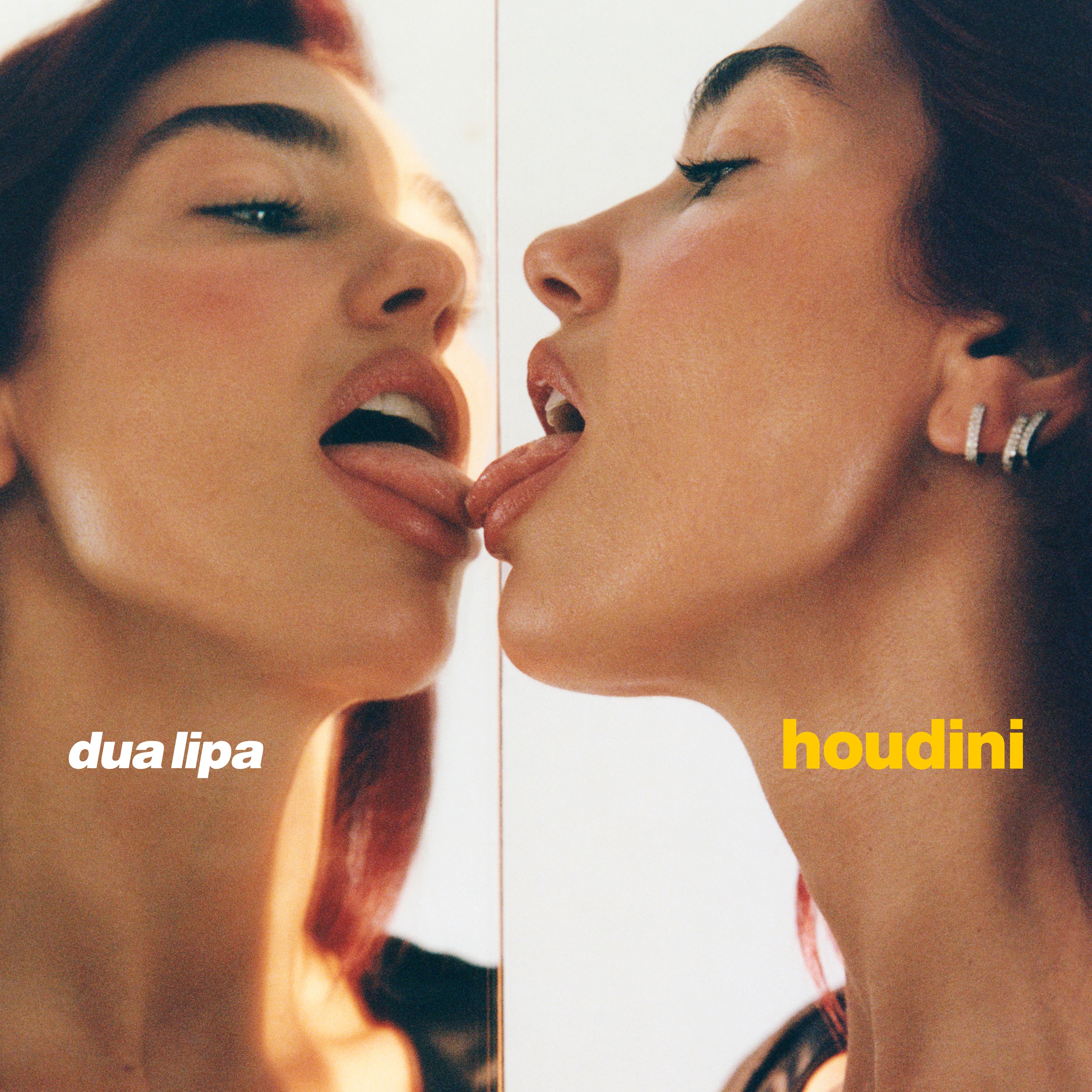 Dua Lipa, Houdini, Single cover art, Mirror reflection, Auburn hair, 4K Desktop wallpaper