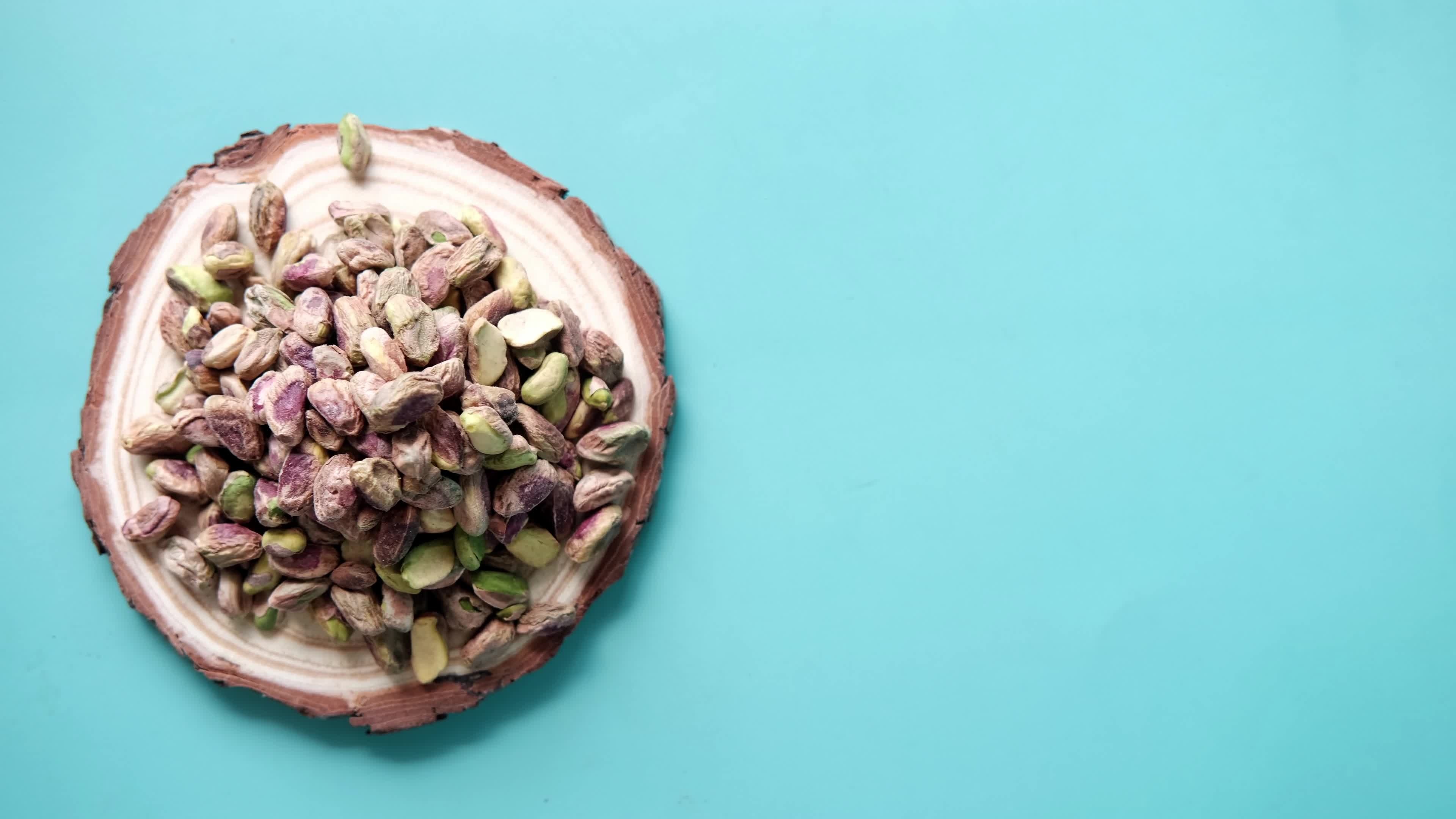 Pistachios nut, Bowl, Detail shot, Stock video, 3840x2160 4K Desktop