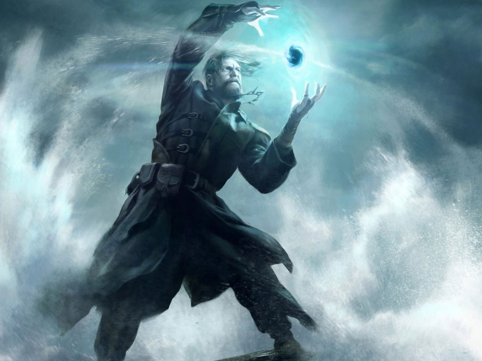 Art wallpaper artwork, Fantasy mage, Magic magician, Sorcerer wizard, 1920x1440 HD Desktop