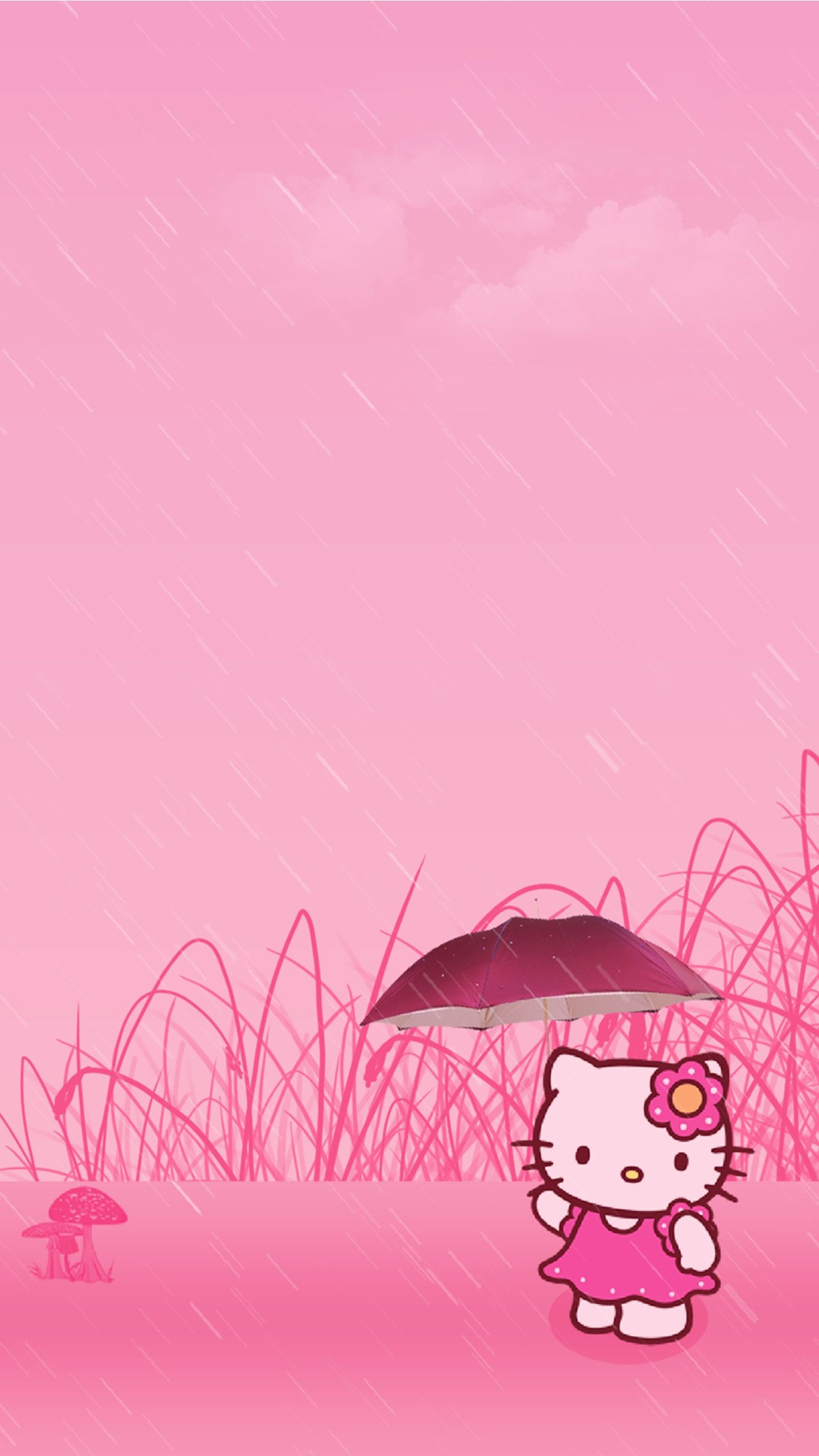 Rain, Hello Kitty Wallpaper, 1440x2560 HD Phone