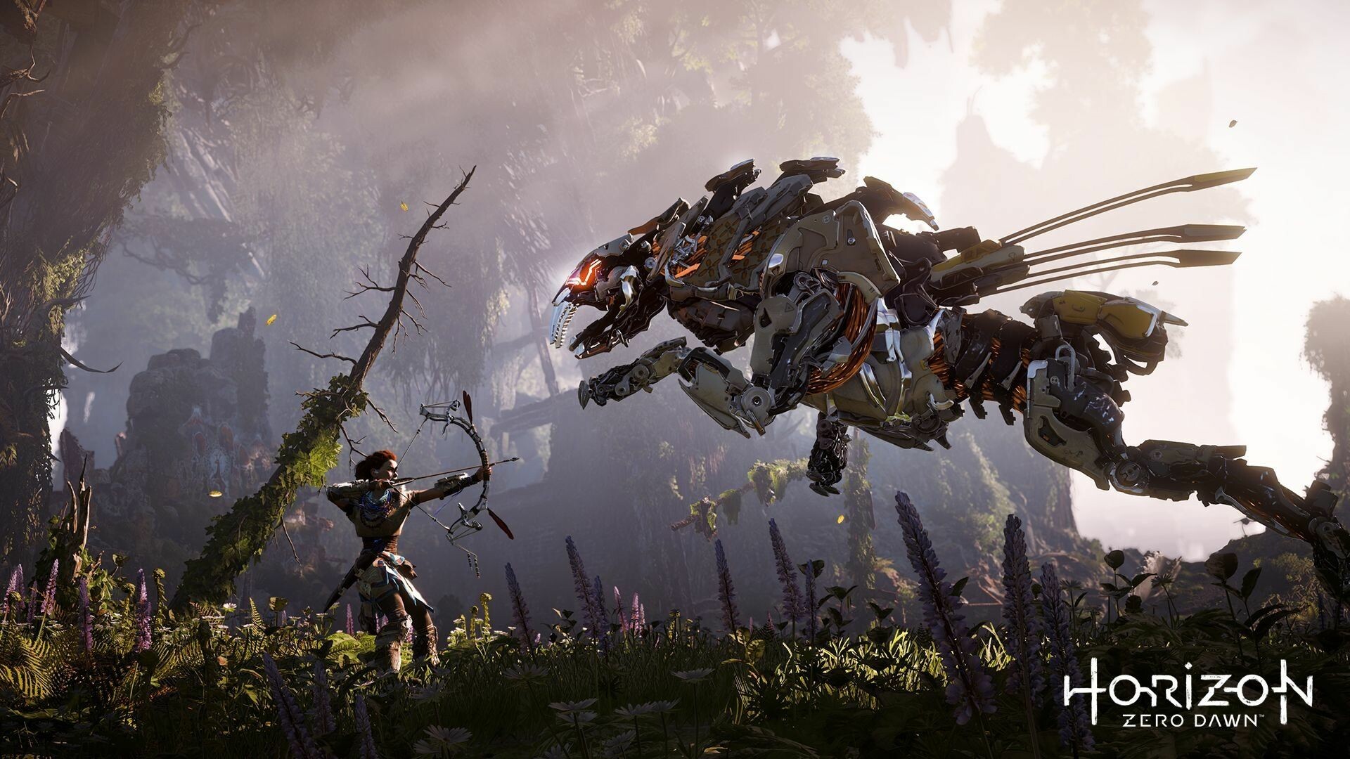 Horizon Zero Dawn, Desktop wallpapers, Scenic landscapes, Futuristic adventure, 1920x1080 Full HD Desktop