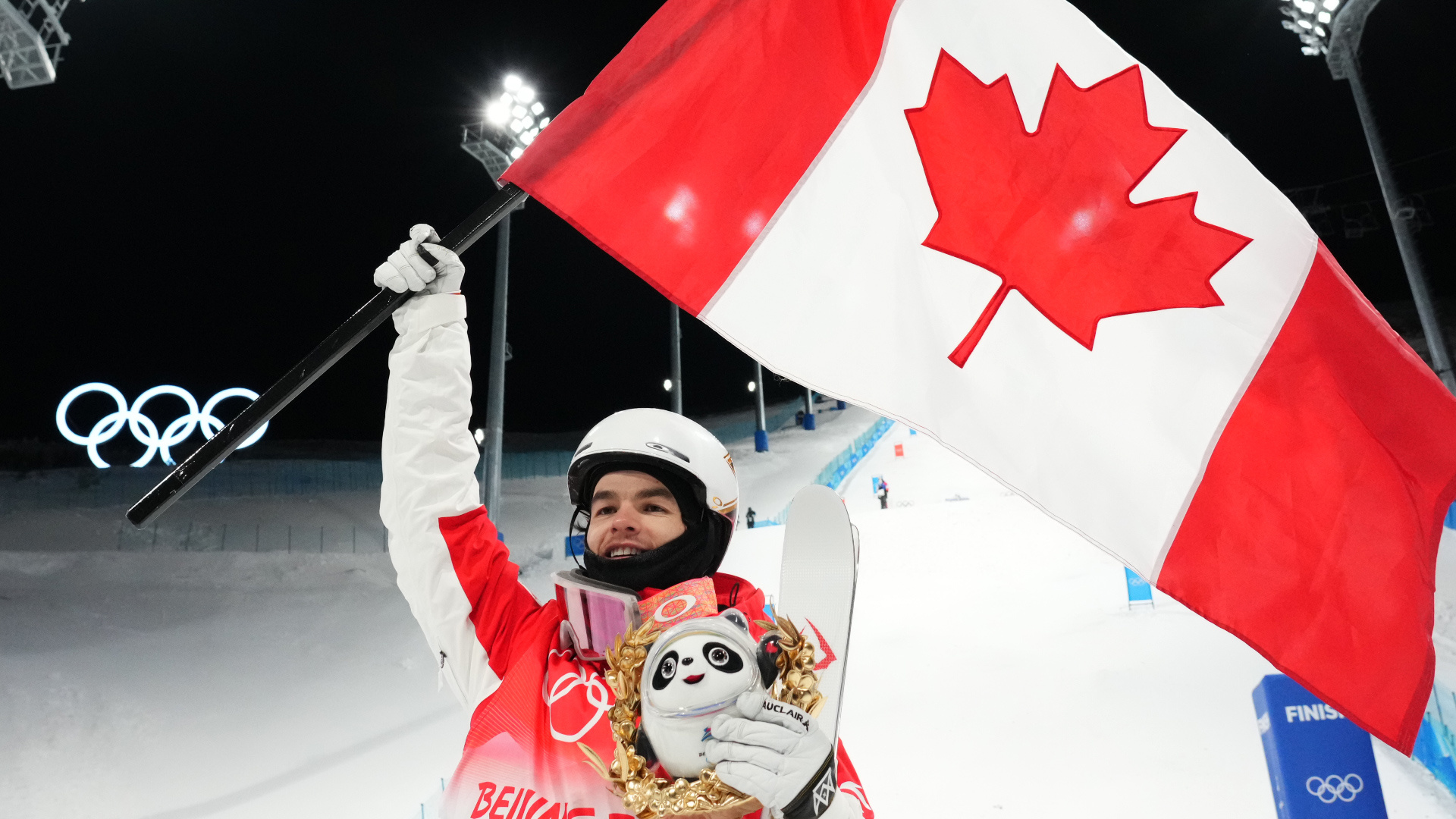 Mikael Kingsbury, Canadian skier, Silver medal, Beijing Winter Olympics, 1920x1080 Full HD Desktop