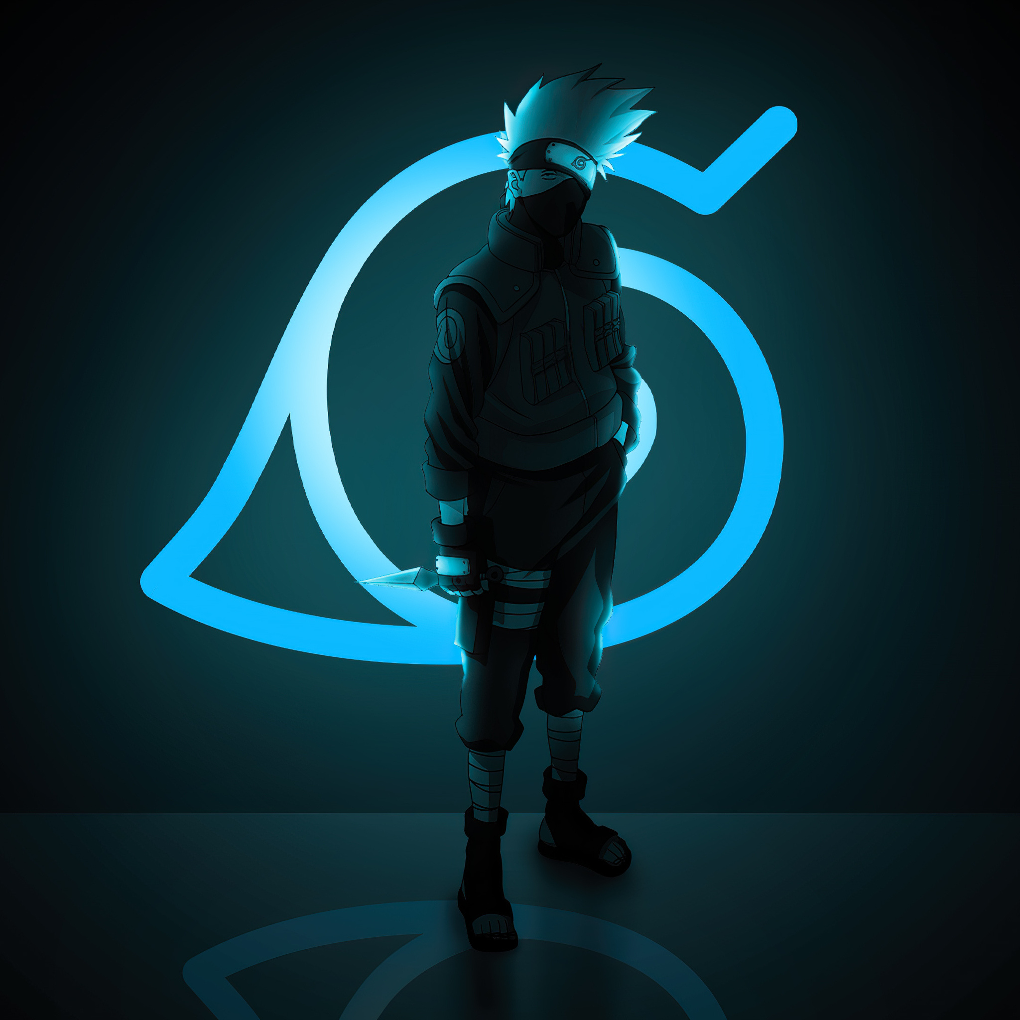 Hatake Kakashi, Naruto anime, HD wallpapers, iPad Air, 2050x2050 HD Phone