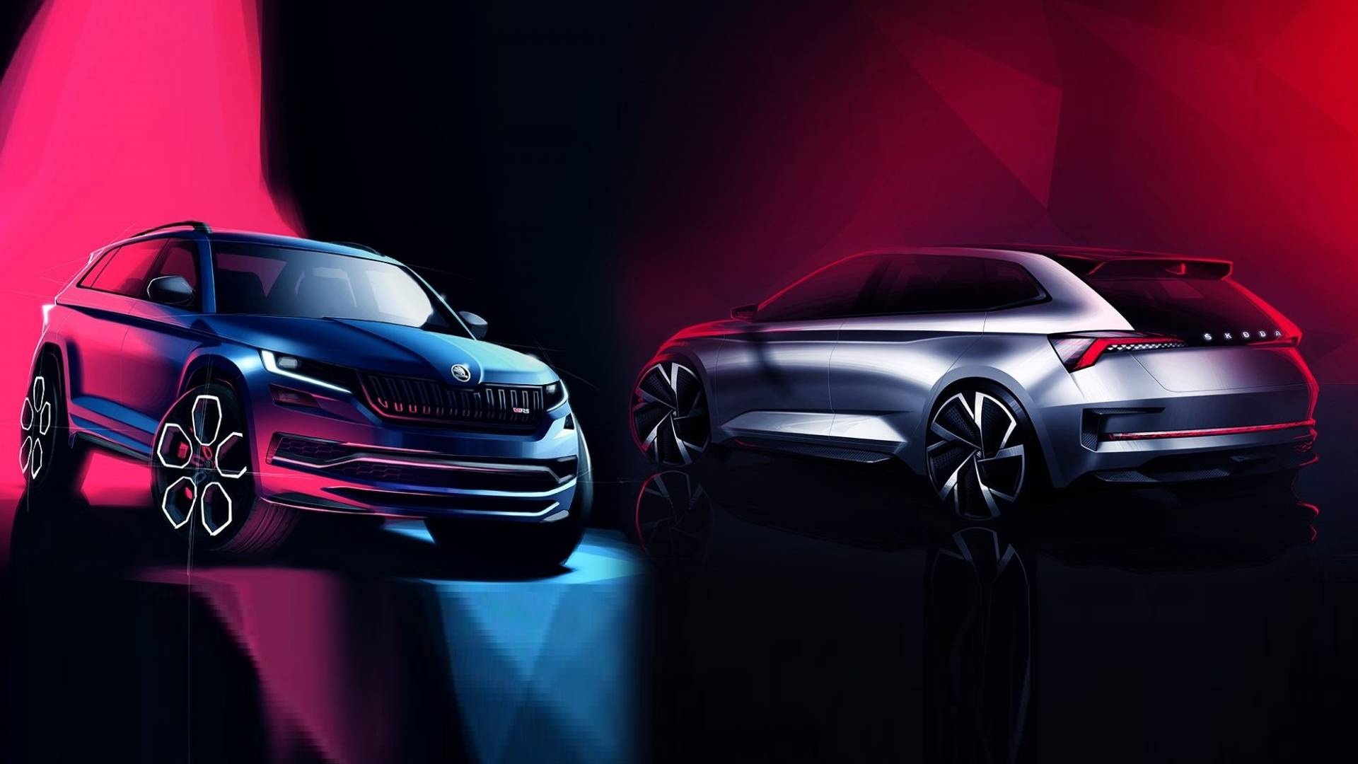 Skoda Kodiaq RS Vision RS, Sneak preview, 1920x1080 Full HD Desktop