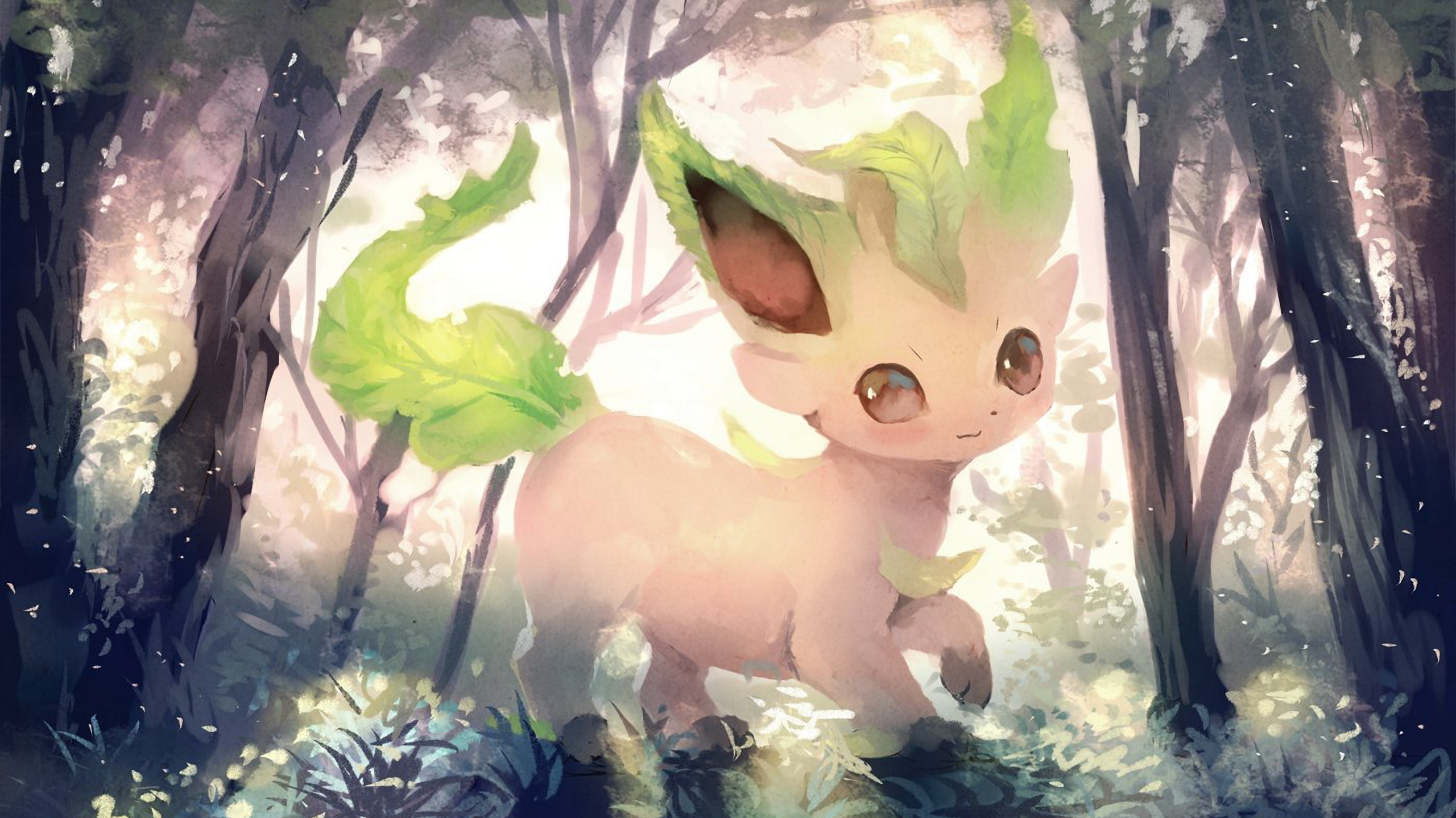 Leafeon (Anime), Follow me, Pokemon Zelda characters, Leafeon wallpaper, 2560x1440 HD Desktop