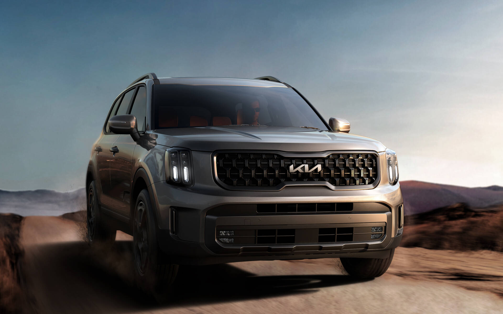 Kia Telluride, 2023 model, X line trim, Fancy tech, 1920x1200 HD Desktop