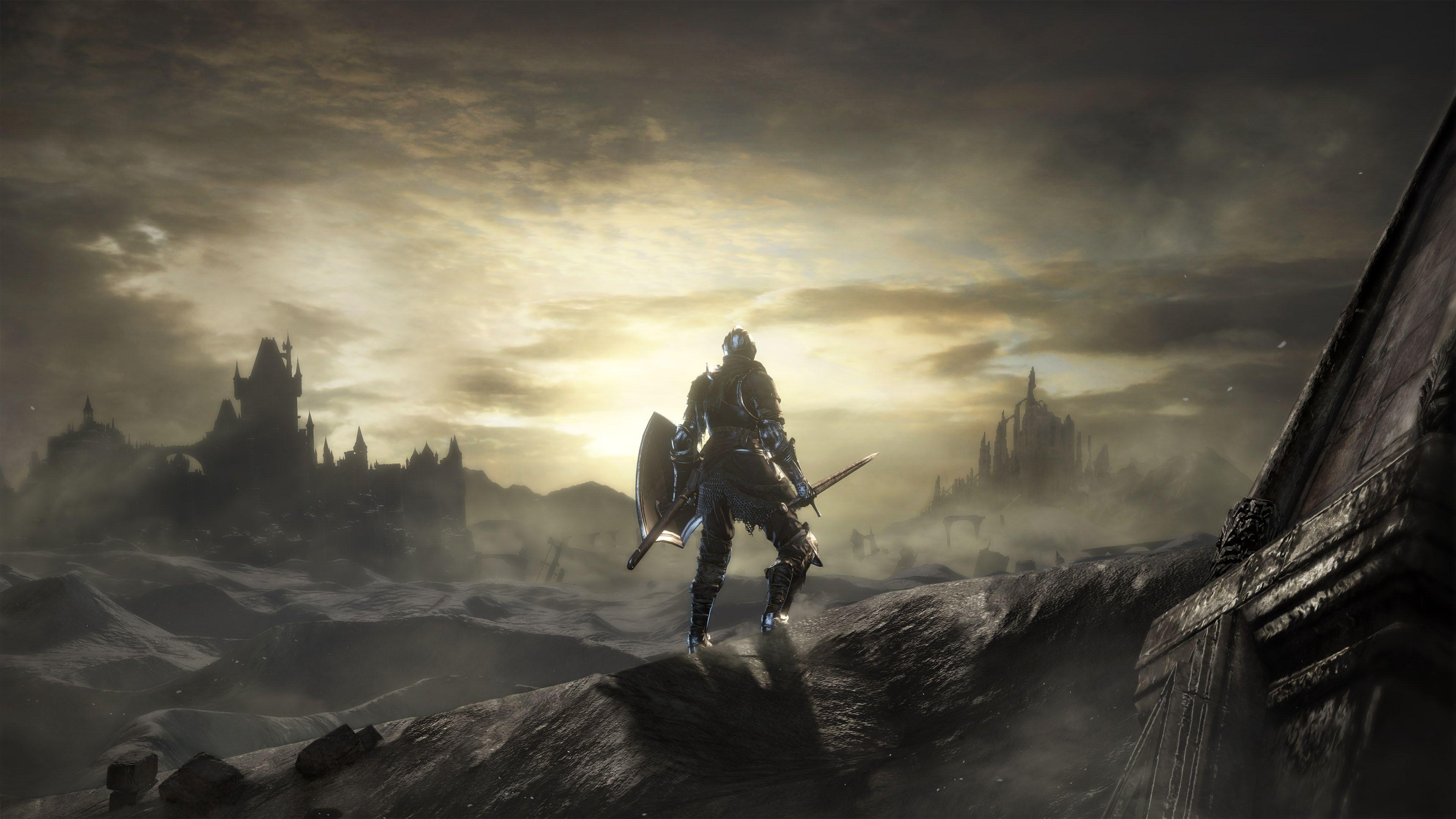 Ashen One, Lothric Castle, ash desert wasteland, 4K Desktop wallpaper