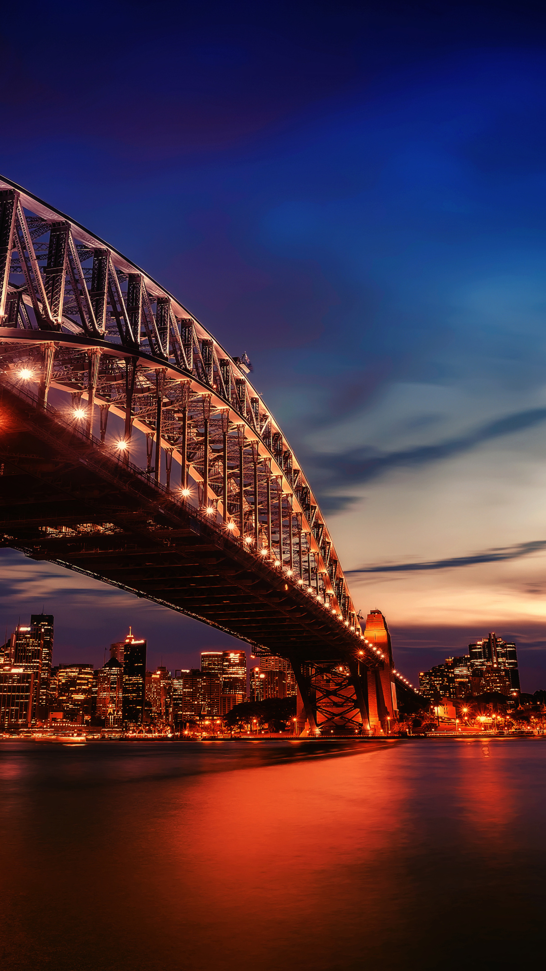 City lights, Sydney Harbour Bridge, 4K wallpapers, Mesmerizing display, 2160x3840 4K Phone