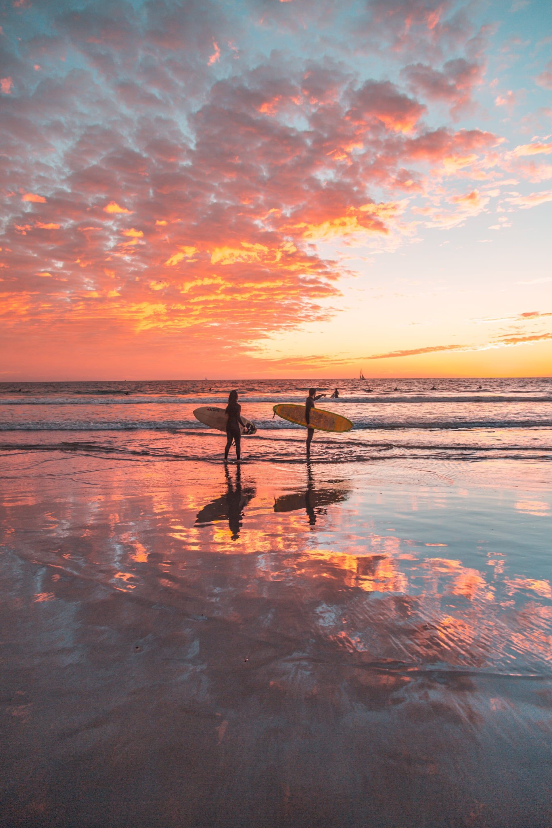 Girl Surfing, Sunset Vibes, 1920x2880 HD Phone